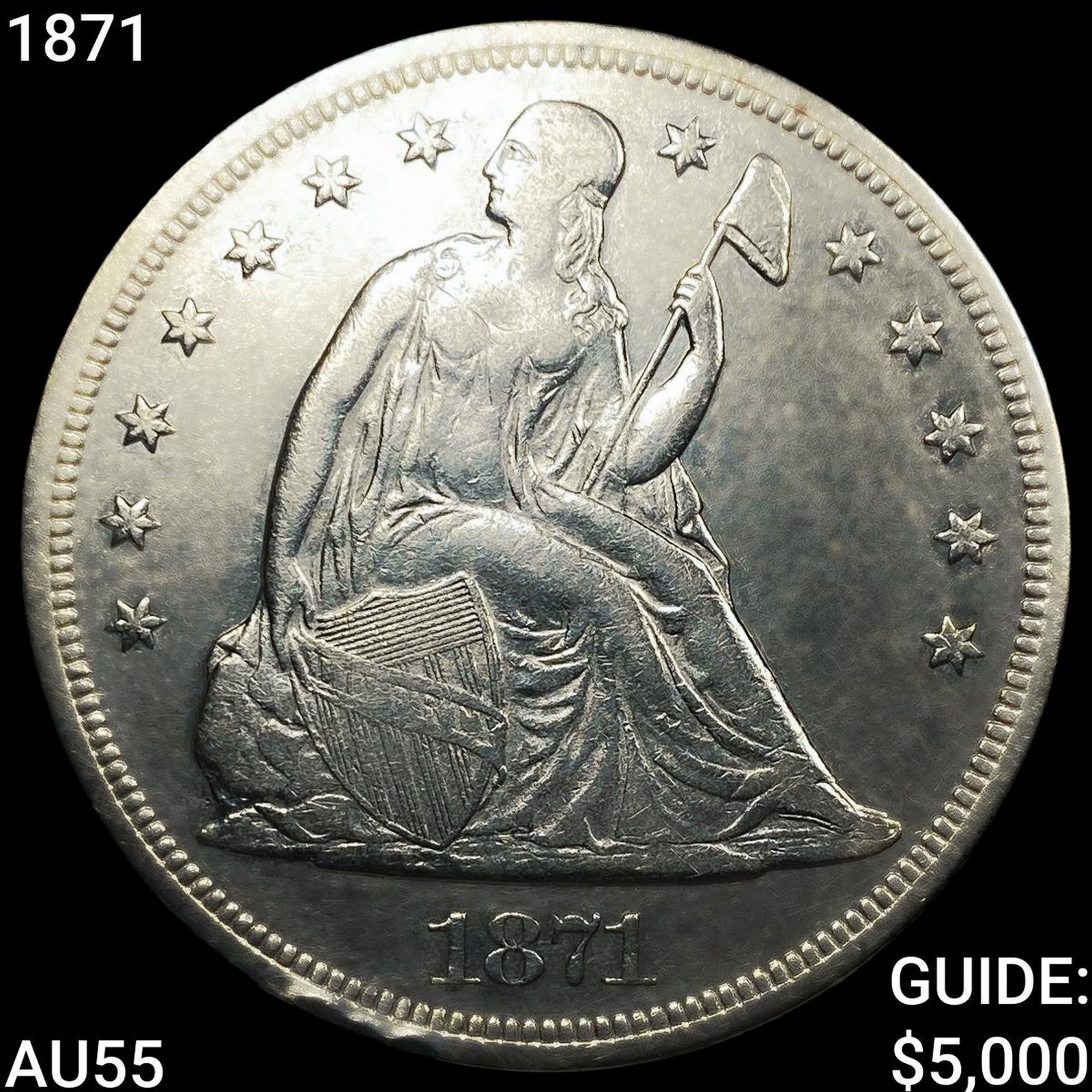 1871 Seated Liberty Dollar: 1871 Seated Liberty Dollar