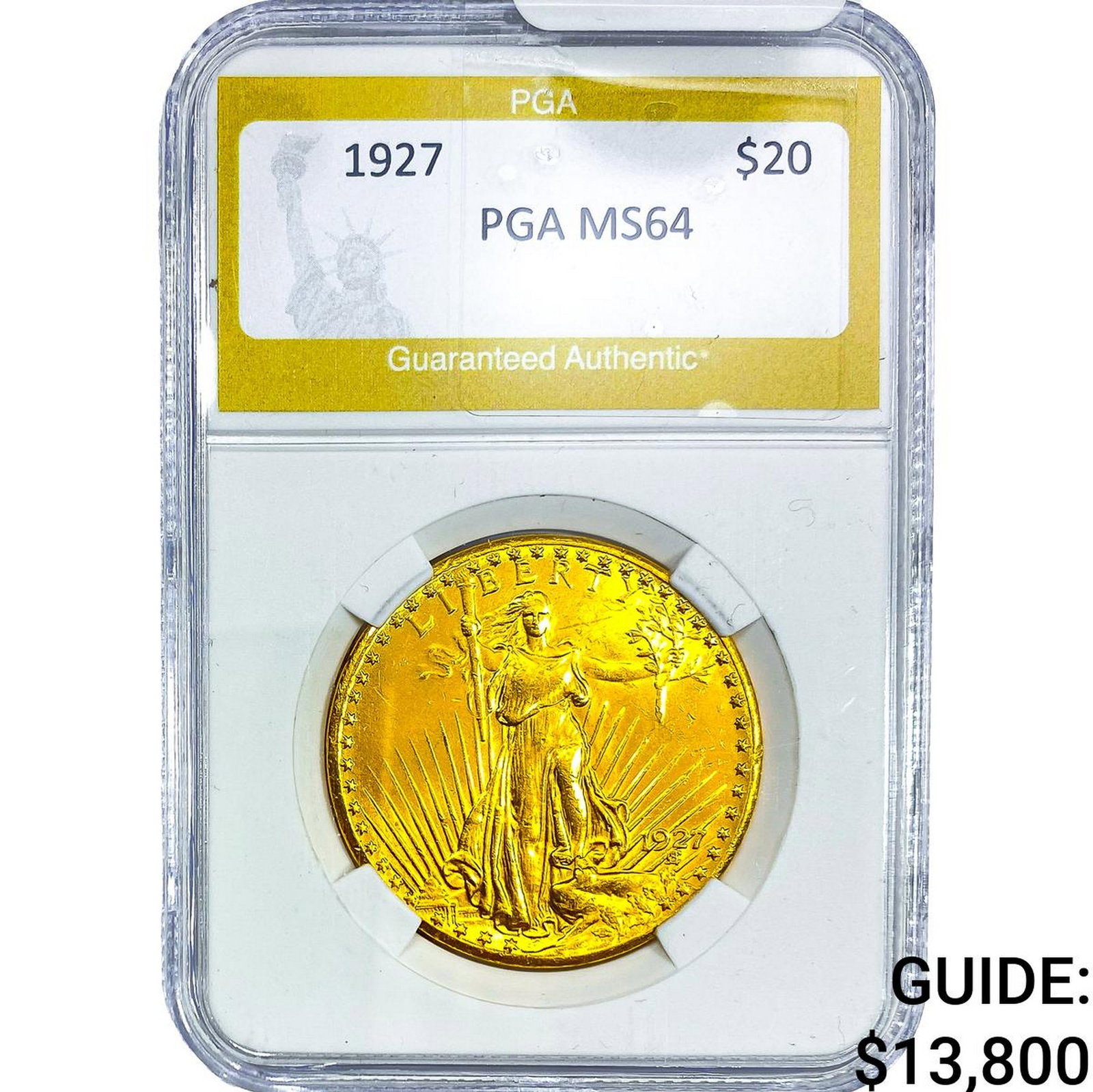 1927 $20 Gold Double Eagle PGA MS64: 1927 $20 Gold Double Eagle PGA MS64