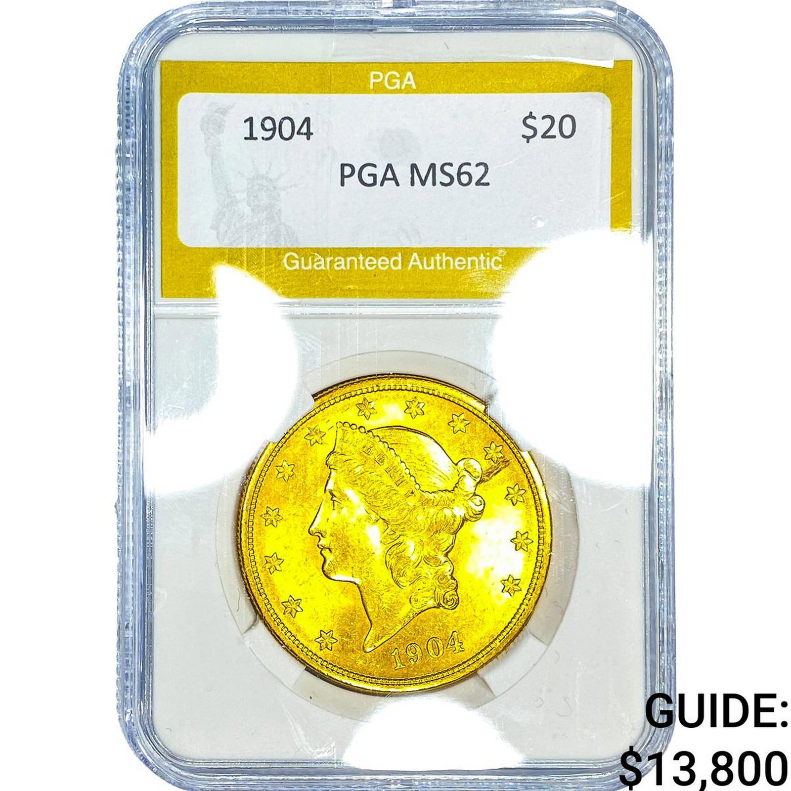 1904 $20 Gold Double Eagle PGA MS62: 1904 $20 Gold Double Eagle PGA MS62