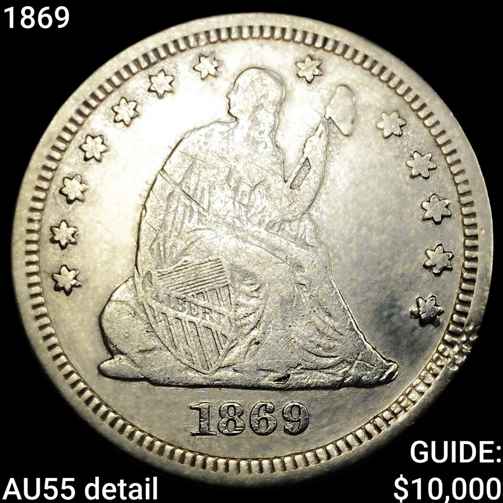 1869 Seated Liberty Quarter (1 of 2)