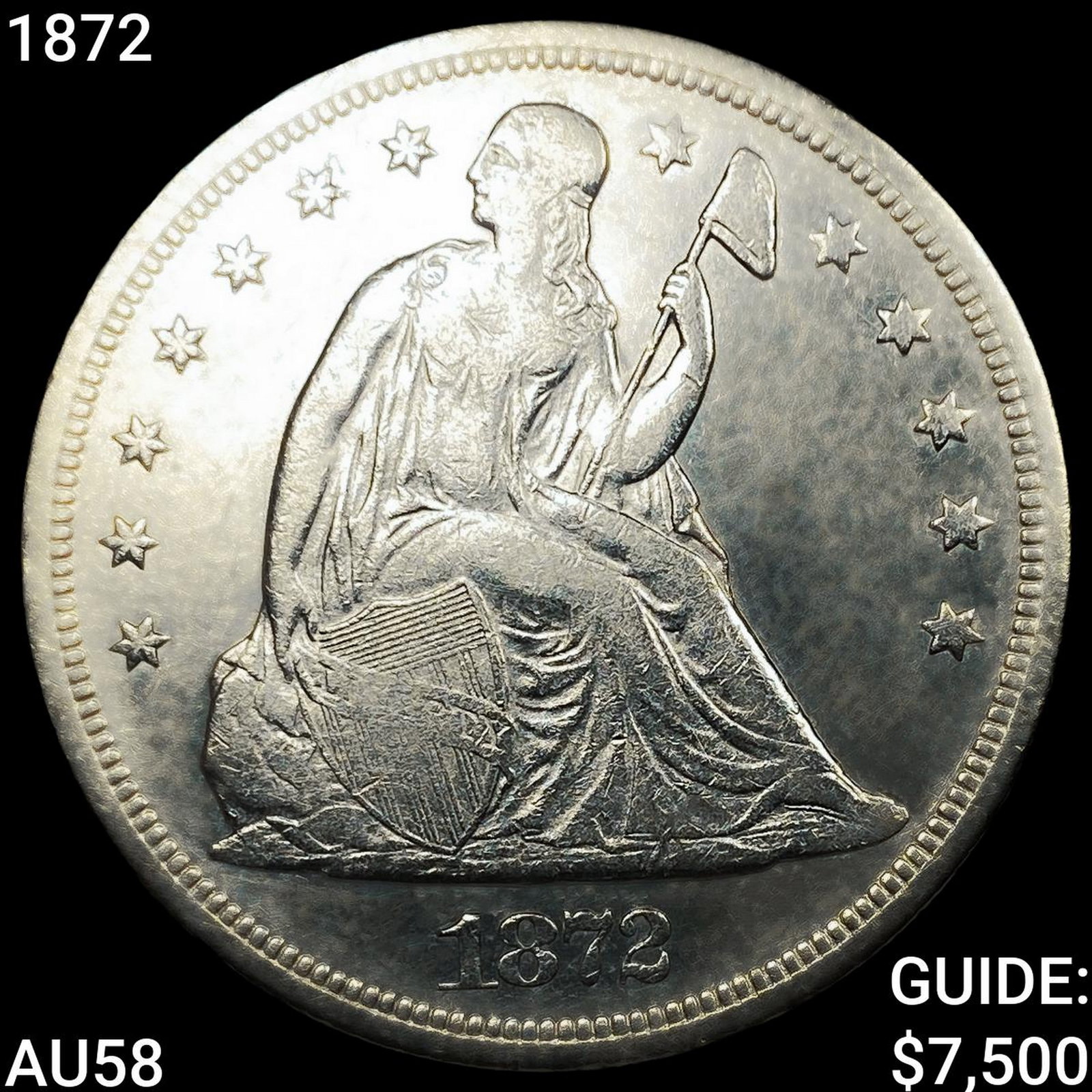 1872 Seated Liberty Dollar: 1872 Seated Liberty Dollar