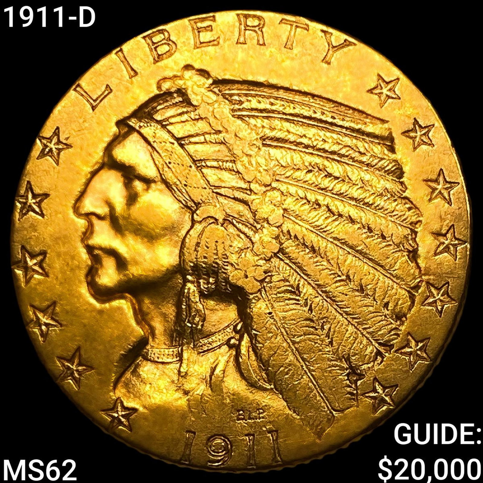 1911-D $5 Gold Half Eagle: 1911-D $5 Gold Half Eagle