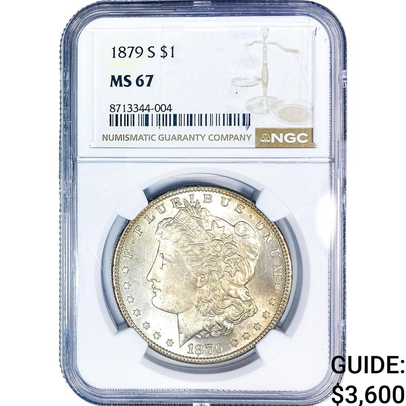 1879-S Morgan Silver Dollar NGC MS67: 1879-S Morgan Silver Dollar NGC MS67