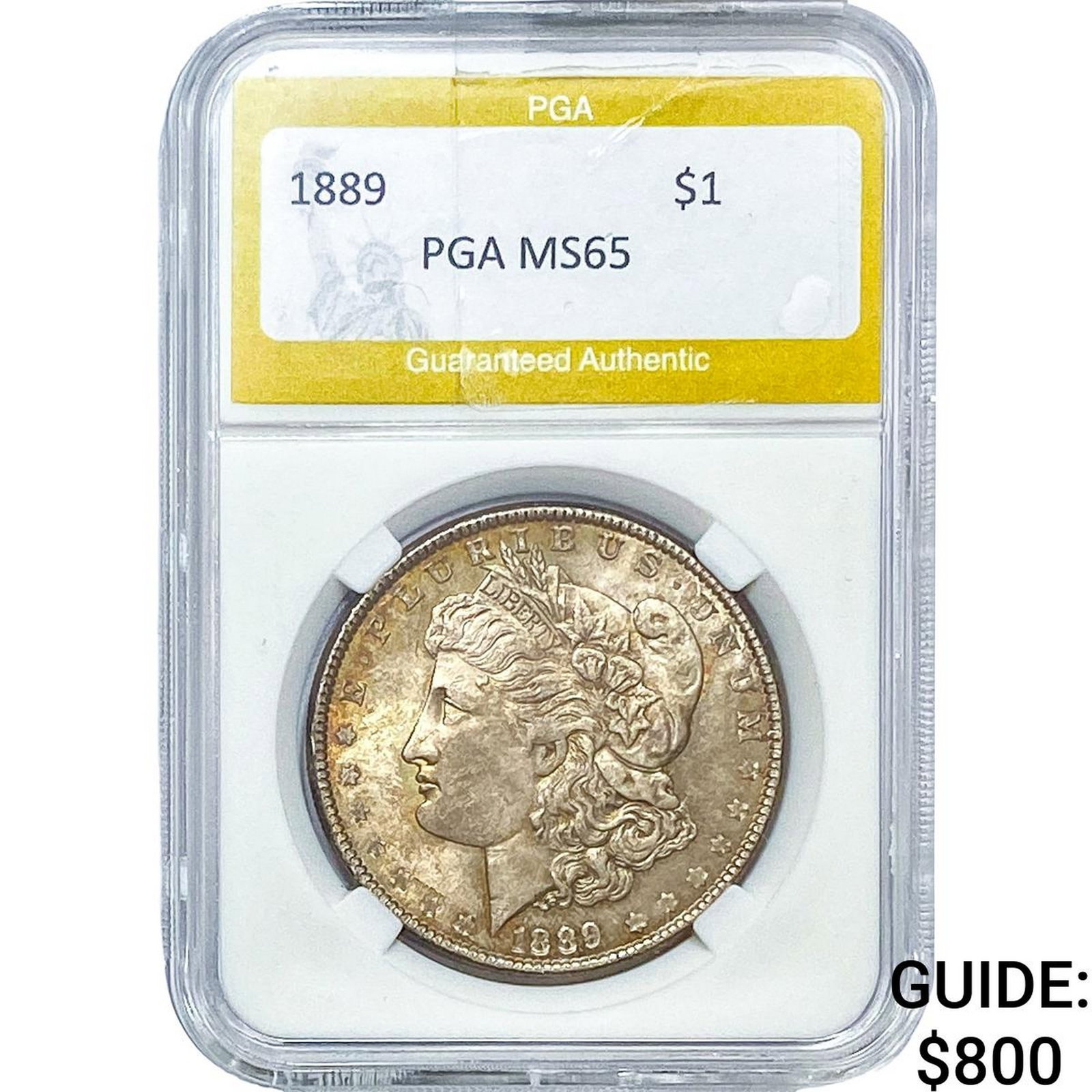 1889 Morgan Silver Dollar PGA MS65: 1889 Morgan Silver Dollar PGA MS65