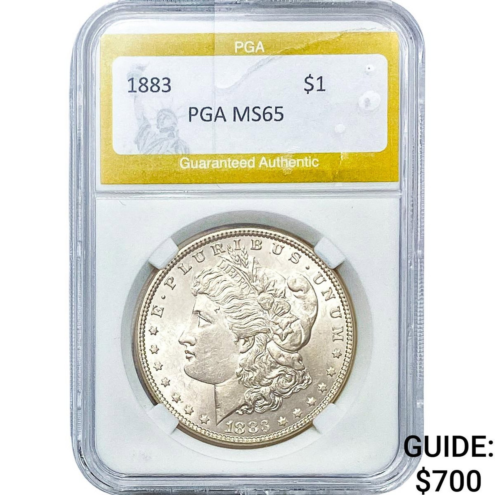 1883 Morgan Silver Dollar PGA MS65: 1883 Morgan Silver Dollar PGA MS65