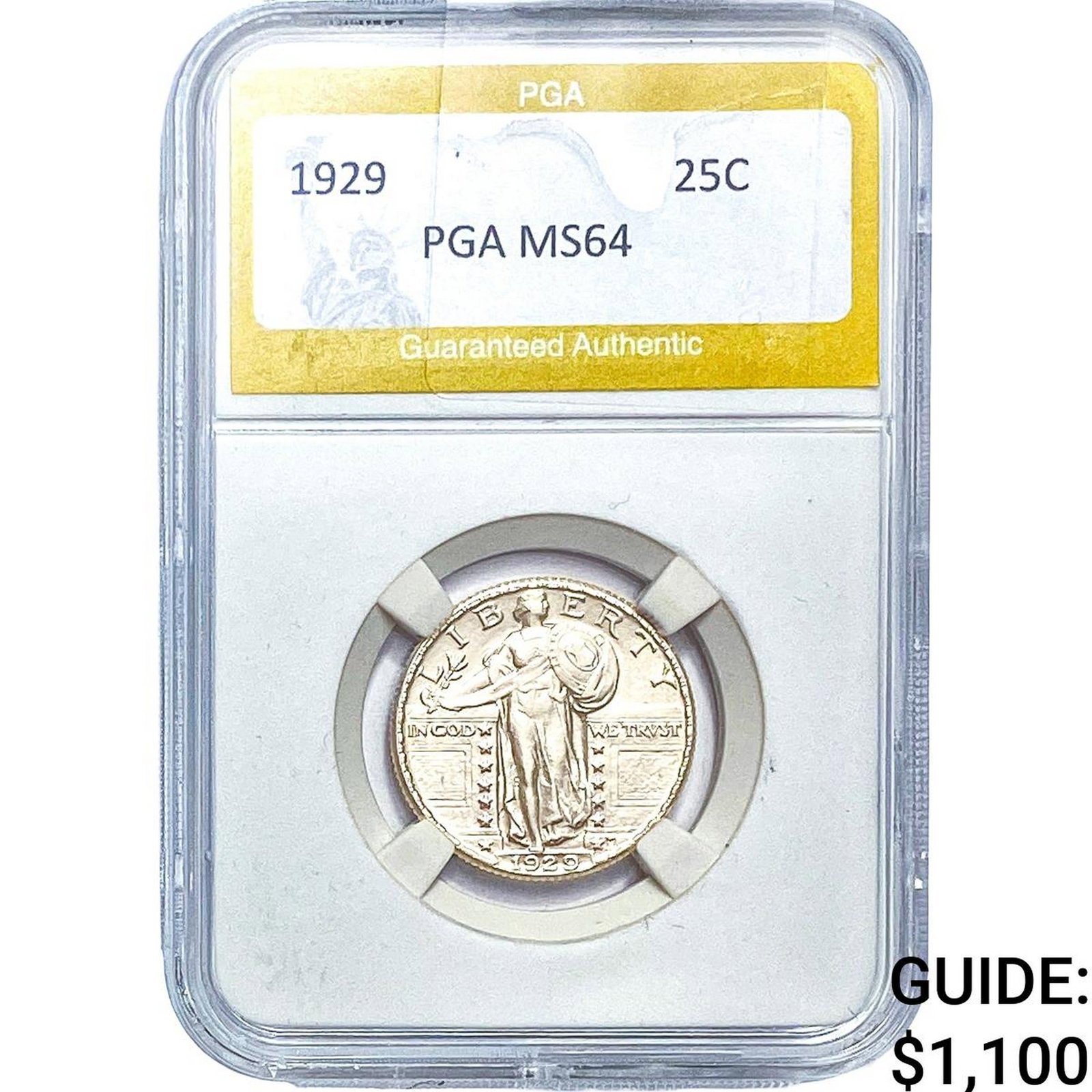 1929 Standing Liberty Quarter PGA MS64: 1929 Standing Liberty Quarter PGA MS64