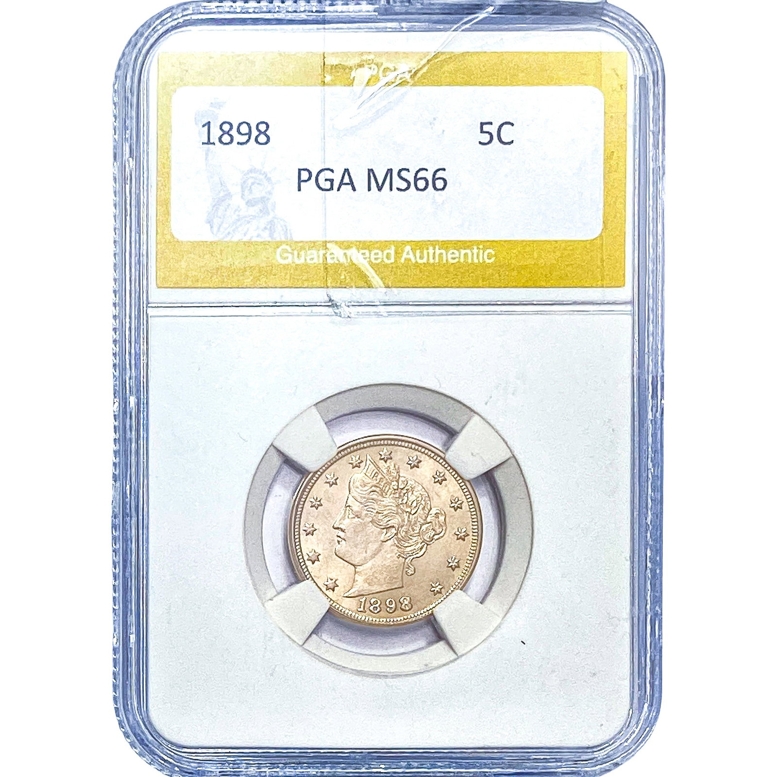 1898 Liberty Victory Nickel PGA MS66: 1898 Liberty Victory Nickel PGA MS66