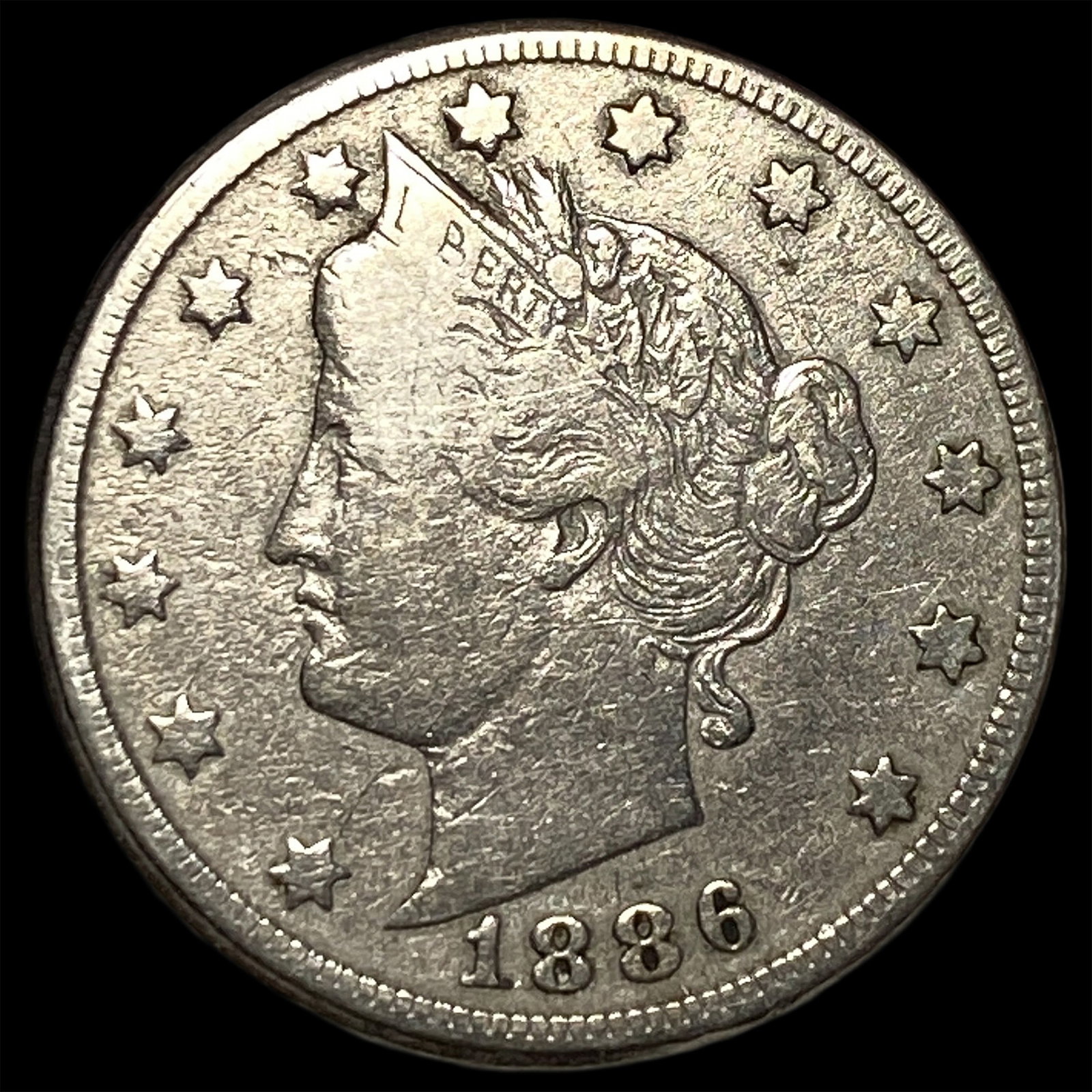 1886 Liberty Head Nickel LIGHTLY CIRCULATED (1 of 2)