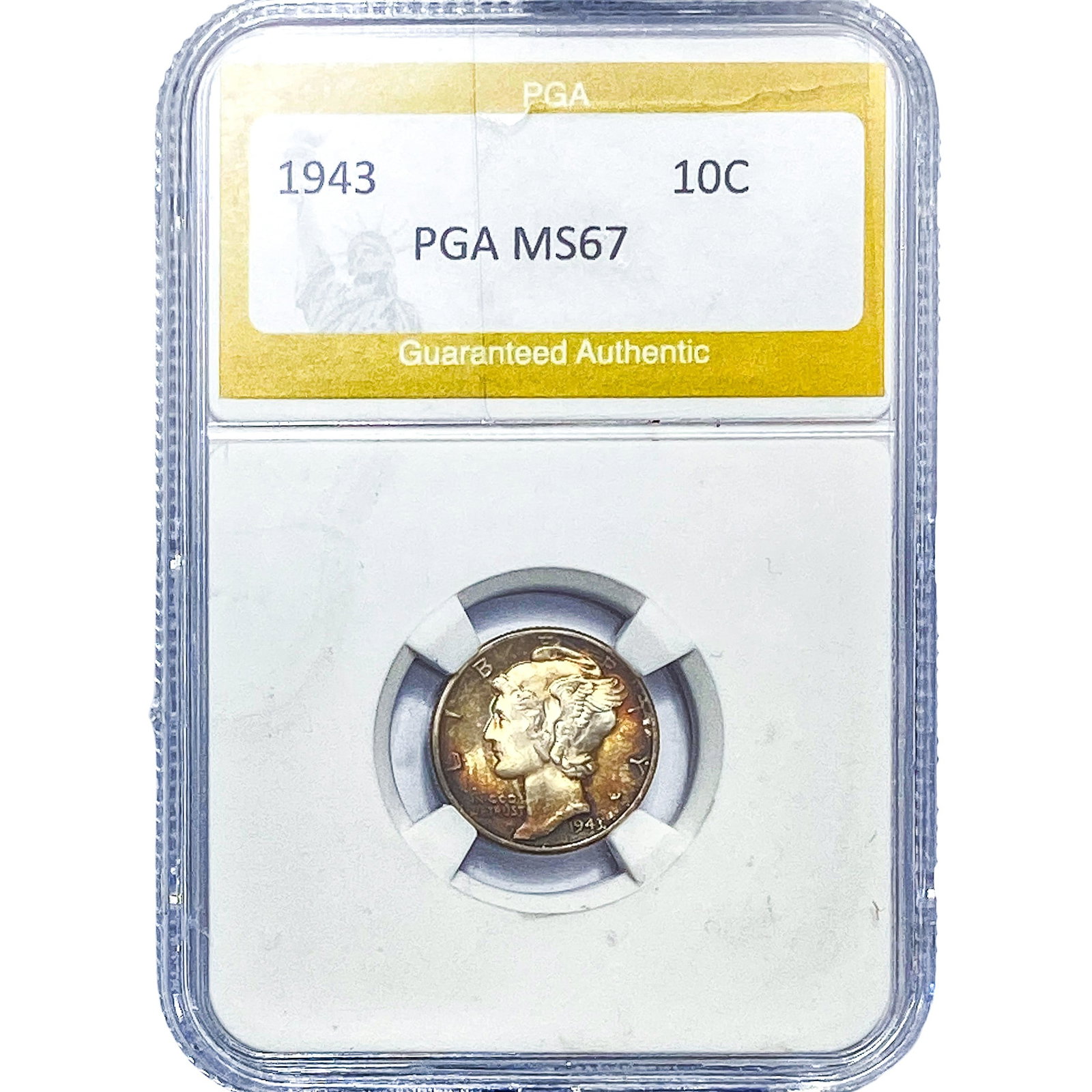 1943 Mercury Silver Dime PGA MS67: 1943 Mercury Silver Dime PGA MS67