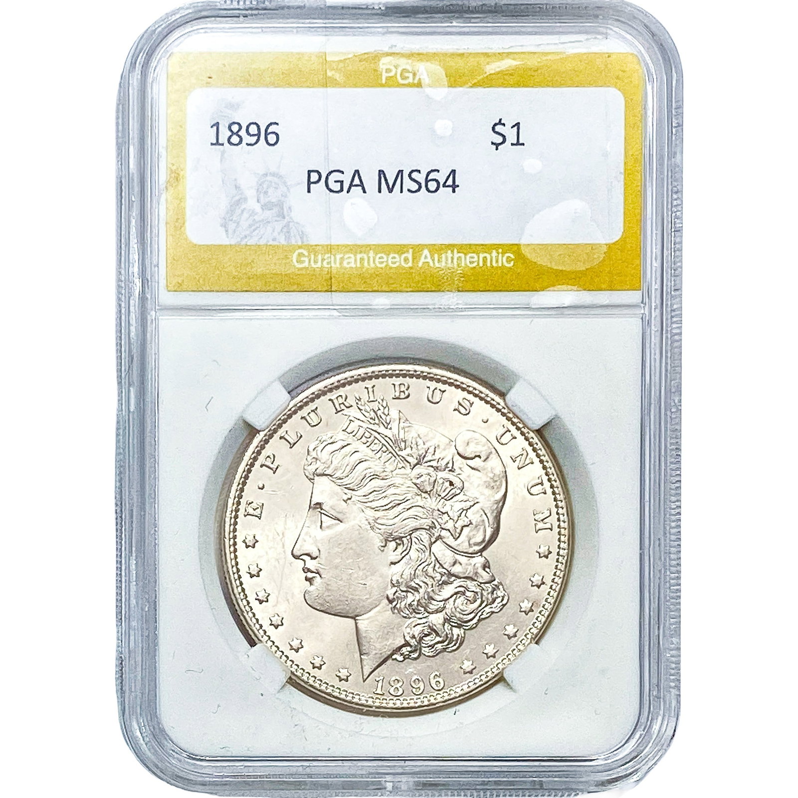 1896 Morgan Silver Dollar PGA MS64: 1896 Morgan Silver Dollar PGA MS64