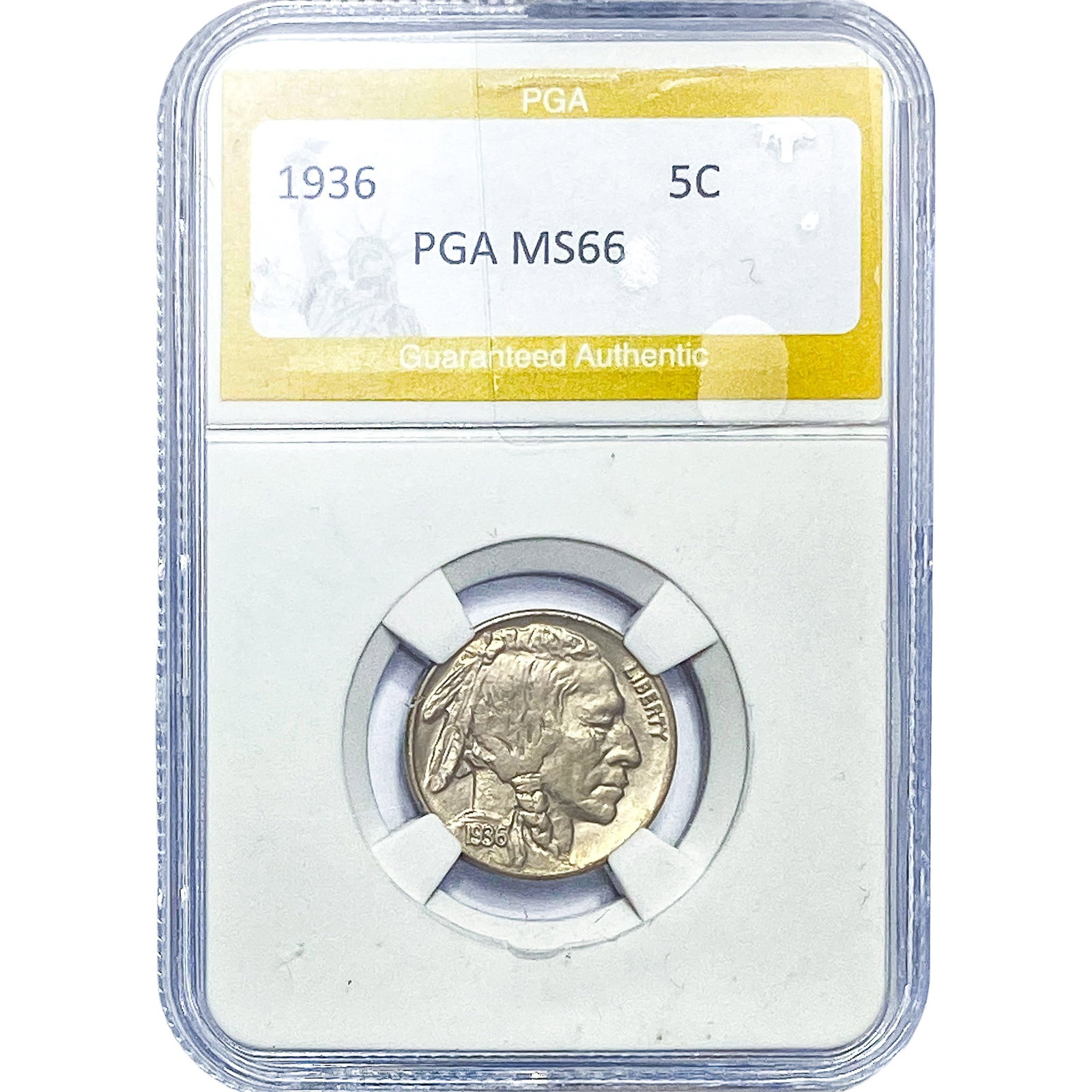 1936 Buffalo Nickel PGA MS66: 1936 Buffalo Nickel PGA MS66