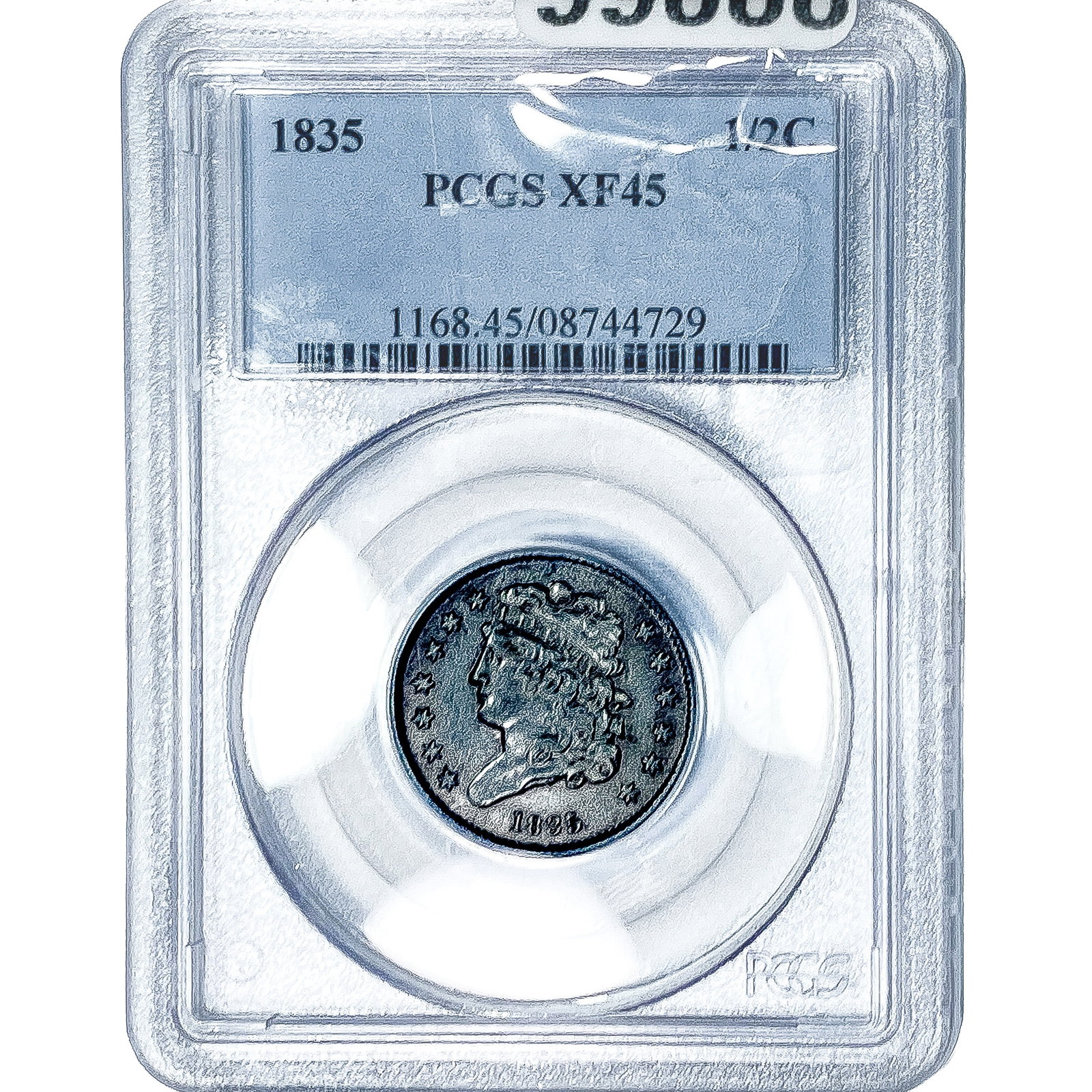 1835 Classic Head Half Cent PCGS XF45: 1835 Classic Head Half Cent PCGS XF45