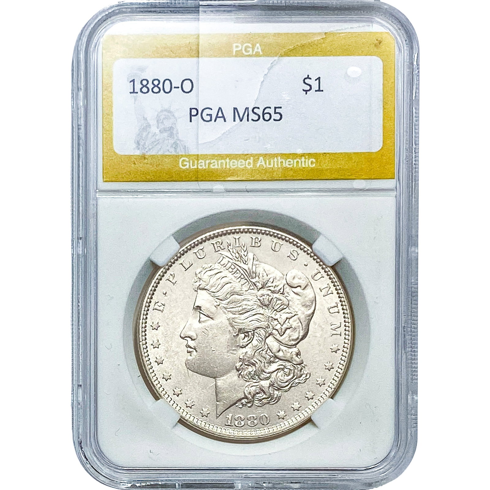 1880-O Morgan Silver Dollar PGA MS65: 1880-O Morgan Silver Dollar PGA MS65