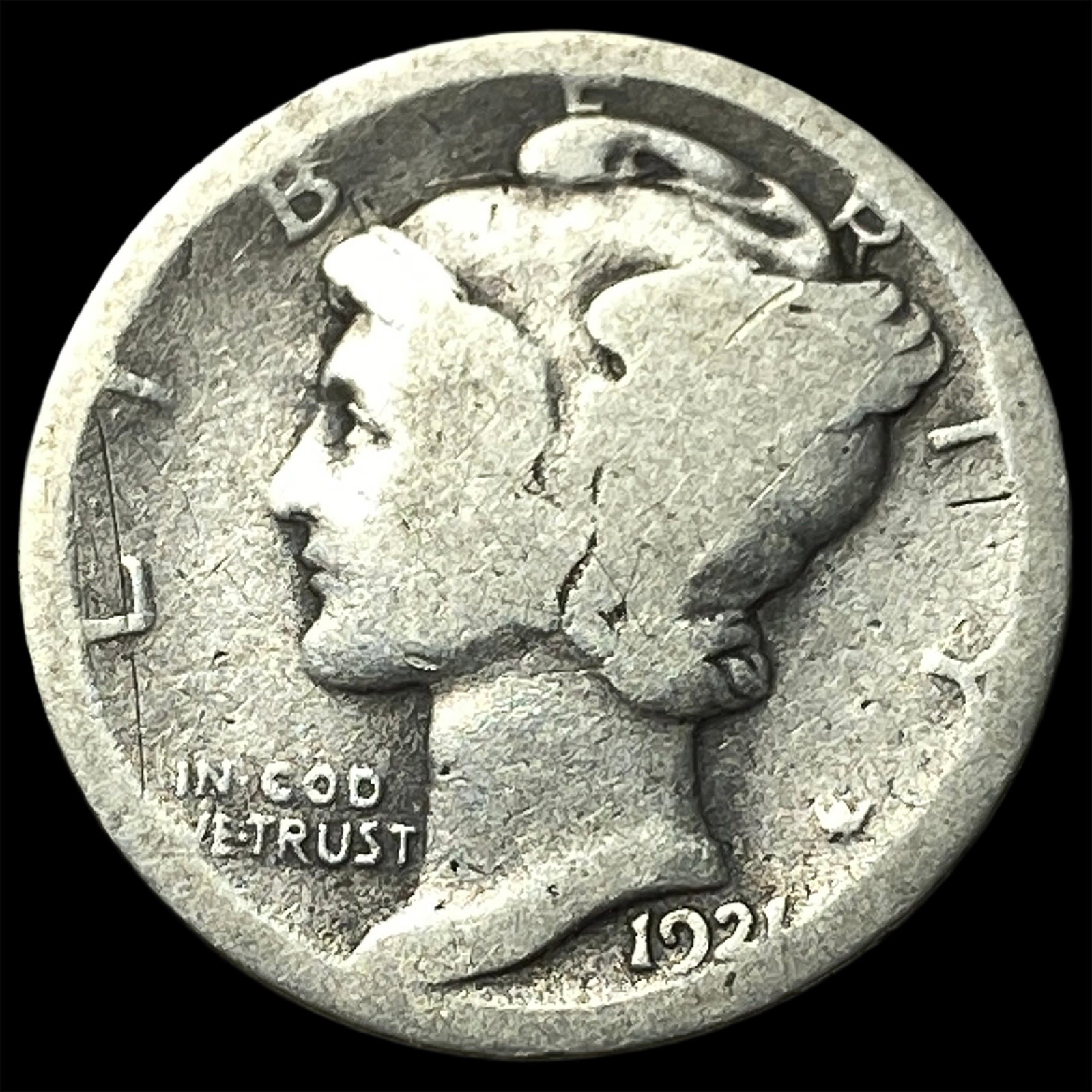 1921 Mercury Dime LIGHTLY CIRCULATED: 1921 Mercury Dime LIGHTLY CIRCULATED