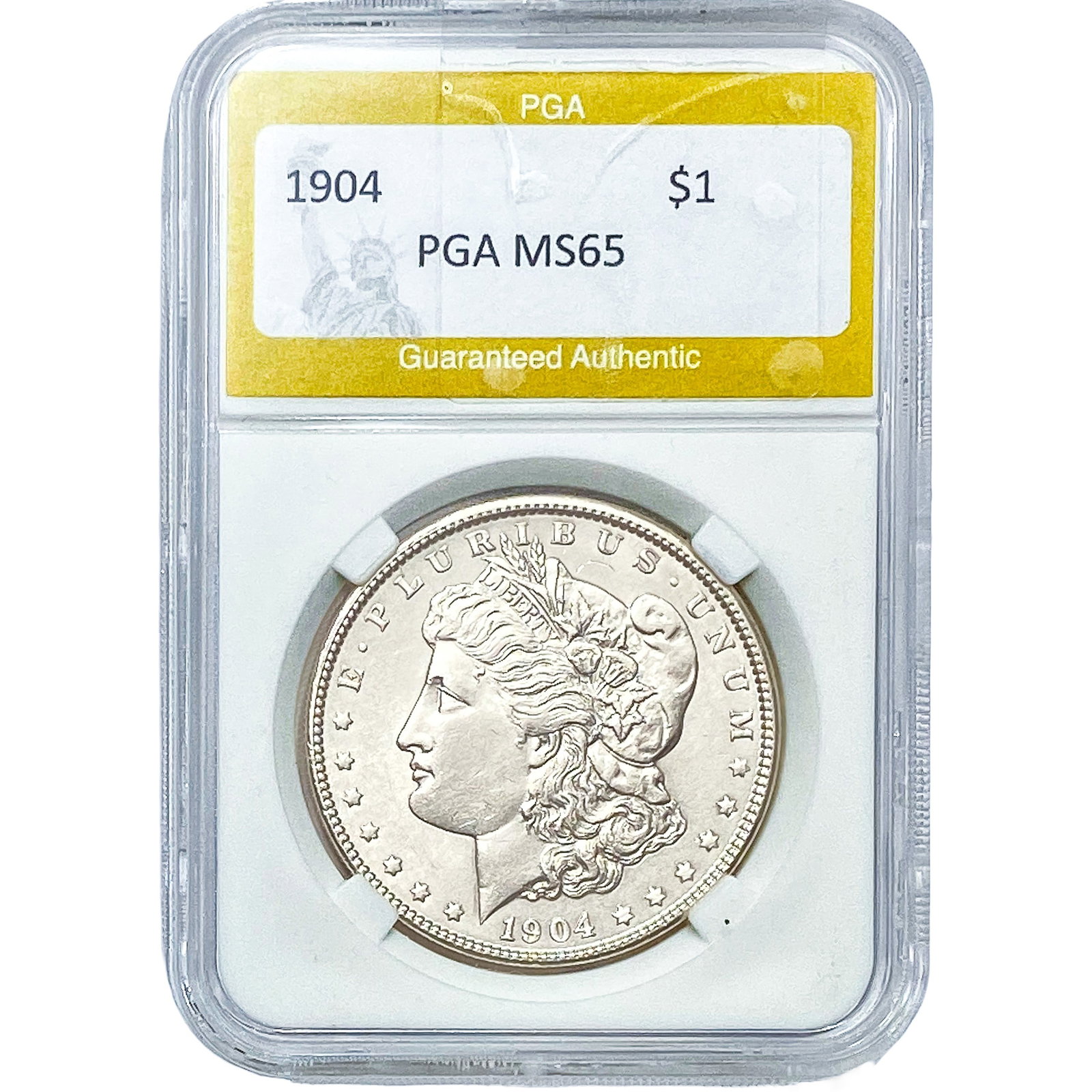 1904 Morgan Silver Dollar PGA MS65: 1904 Morgan Silver Dollar PGA MS65