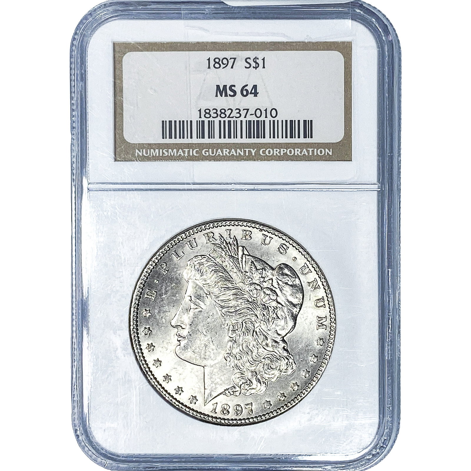 1897 Morgan Silver Dollar NGC MS64: 1897 Morgan Silver Dollar NGC MS64
