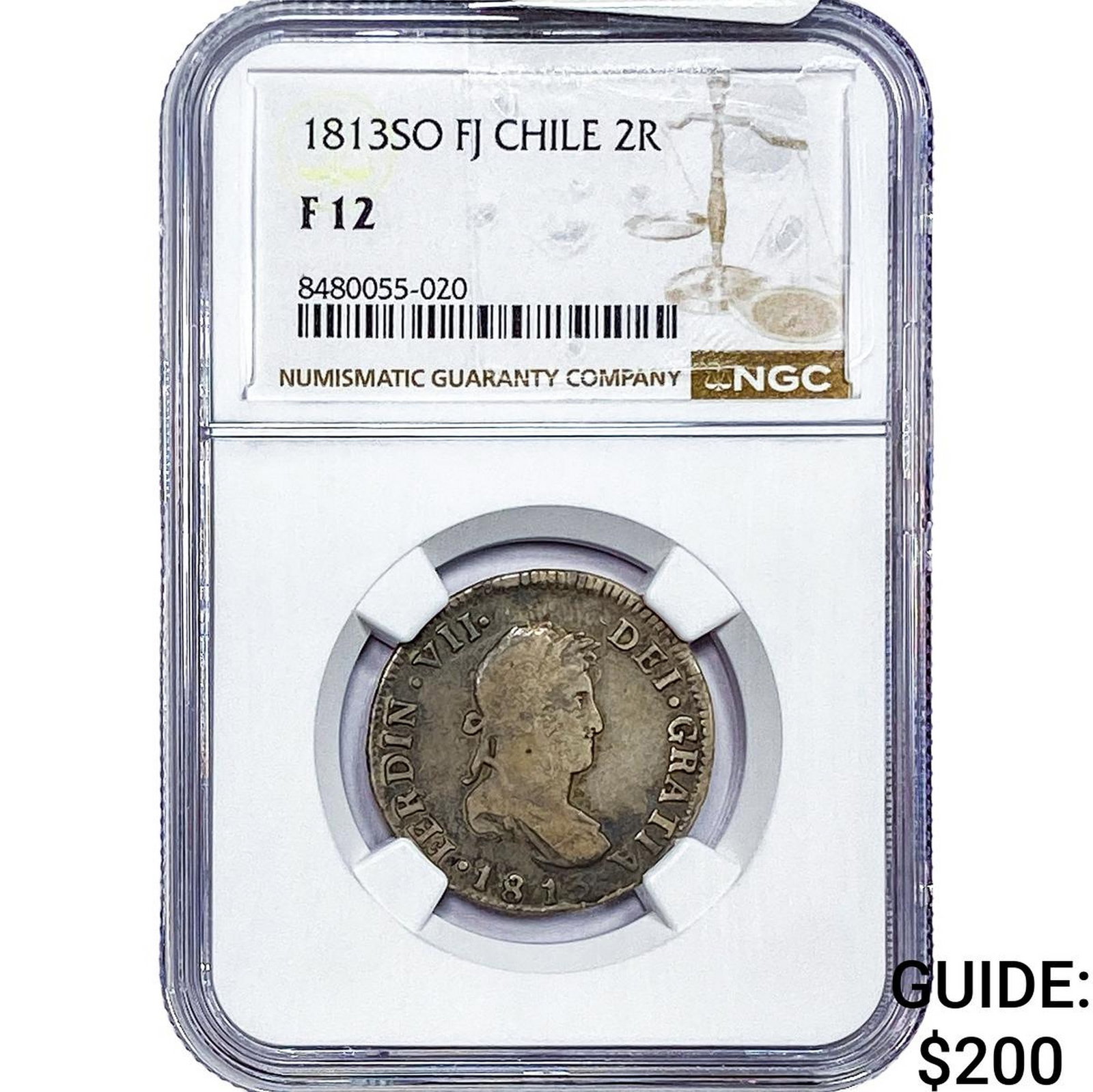1813 Colonial Spain Silver 2 Reales NGC Fine12 (1 of 2)
