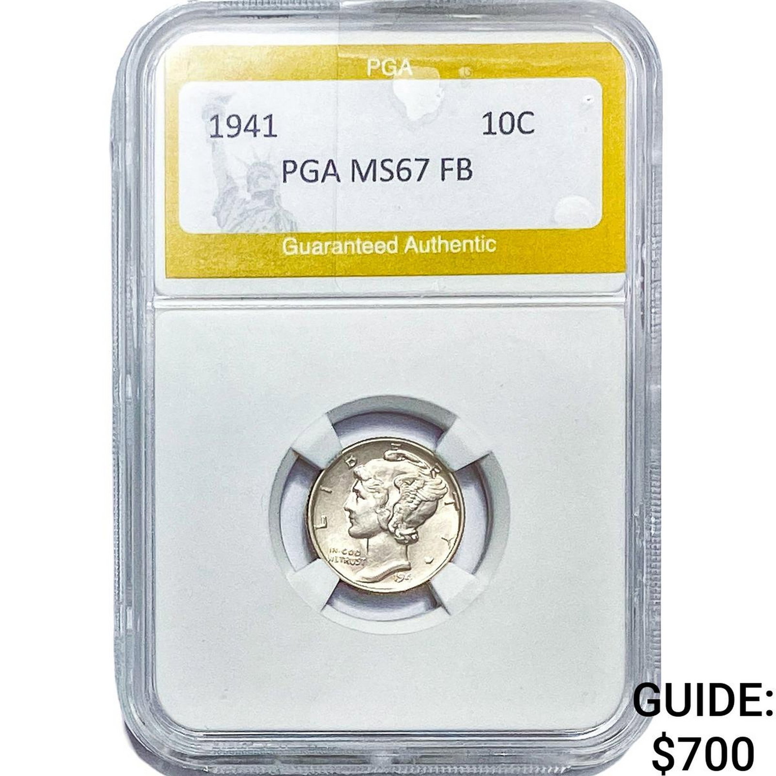 1941 Mercury Silver Dime PGA MS67FB: 1941 Mercury Silver Dime PGA MS67FB