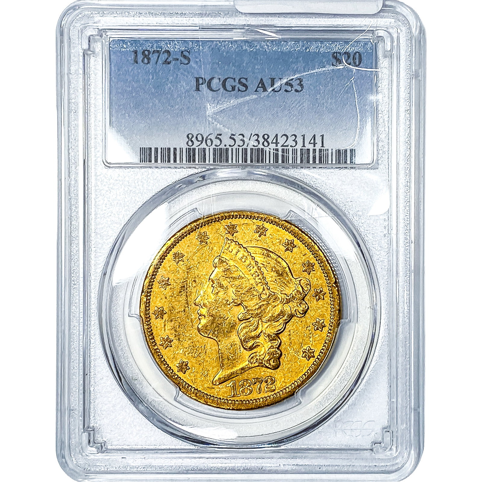 1872-S $20 Gold Double Eagle PCGS AU53 (1 of 4)