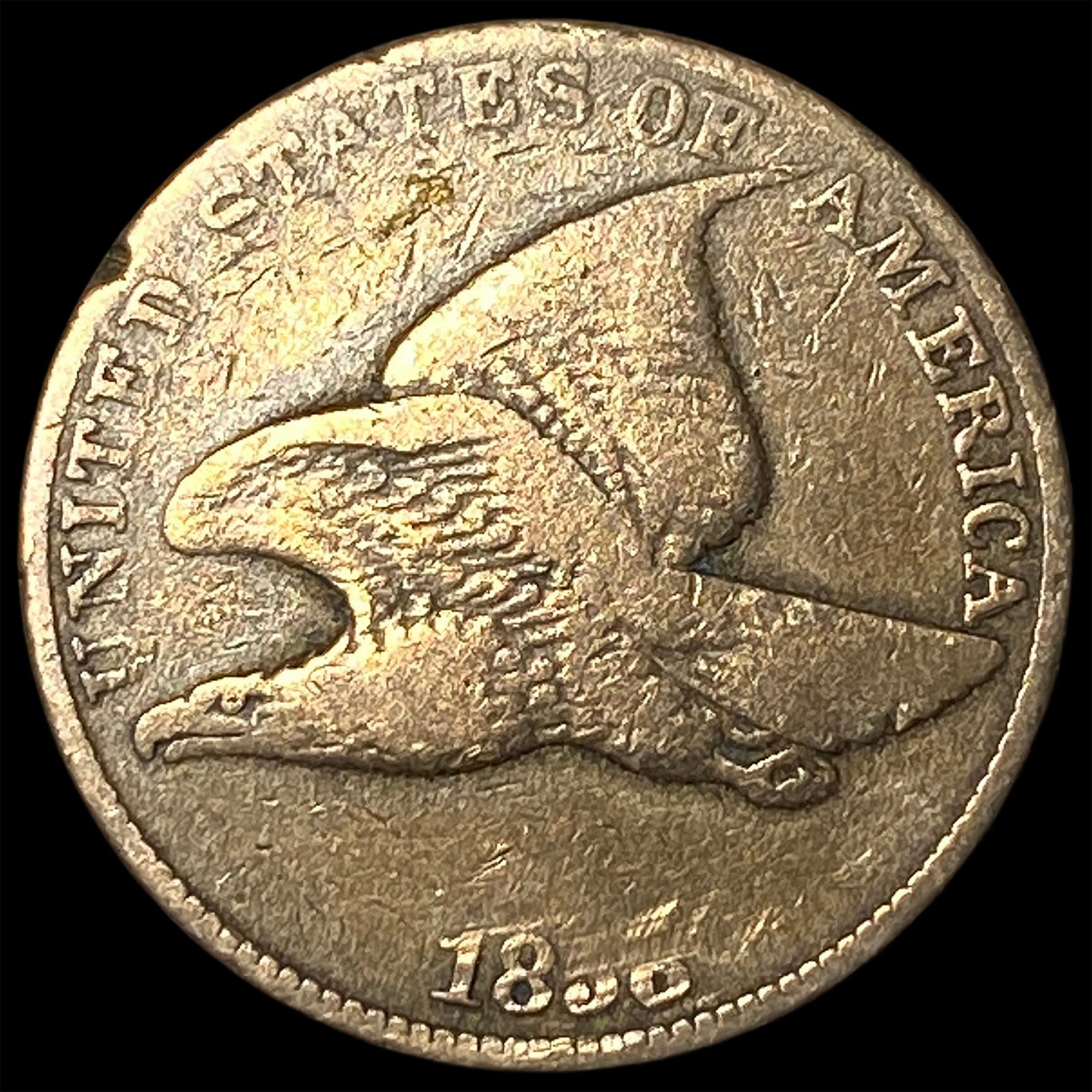 1858 Flying Eagle Cent ABOUT UNCIRCULATED: 1858 Flying Eagle Cent ABOUT UNCIRCULATED