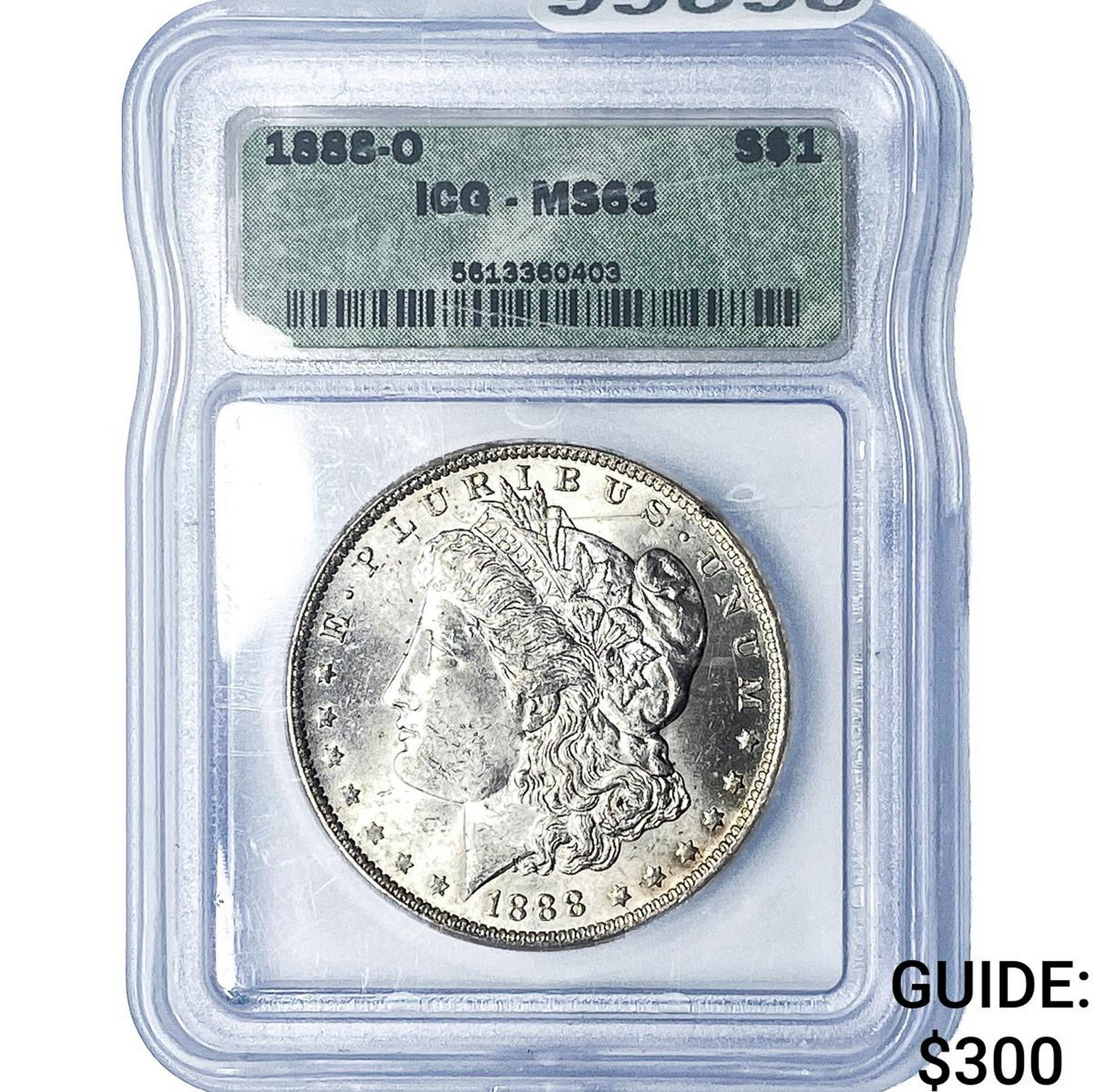 1888-O Morgan Silver Dollar ICG MS63: 1888-O Morgan Silver Dollar ICG MS63