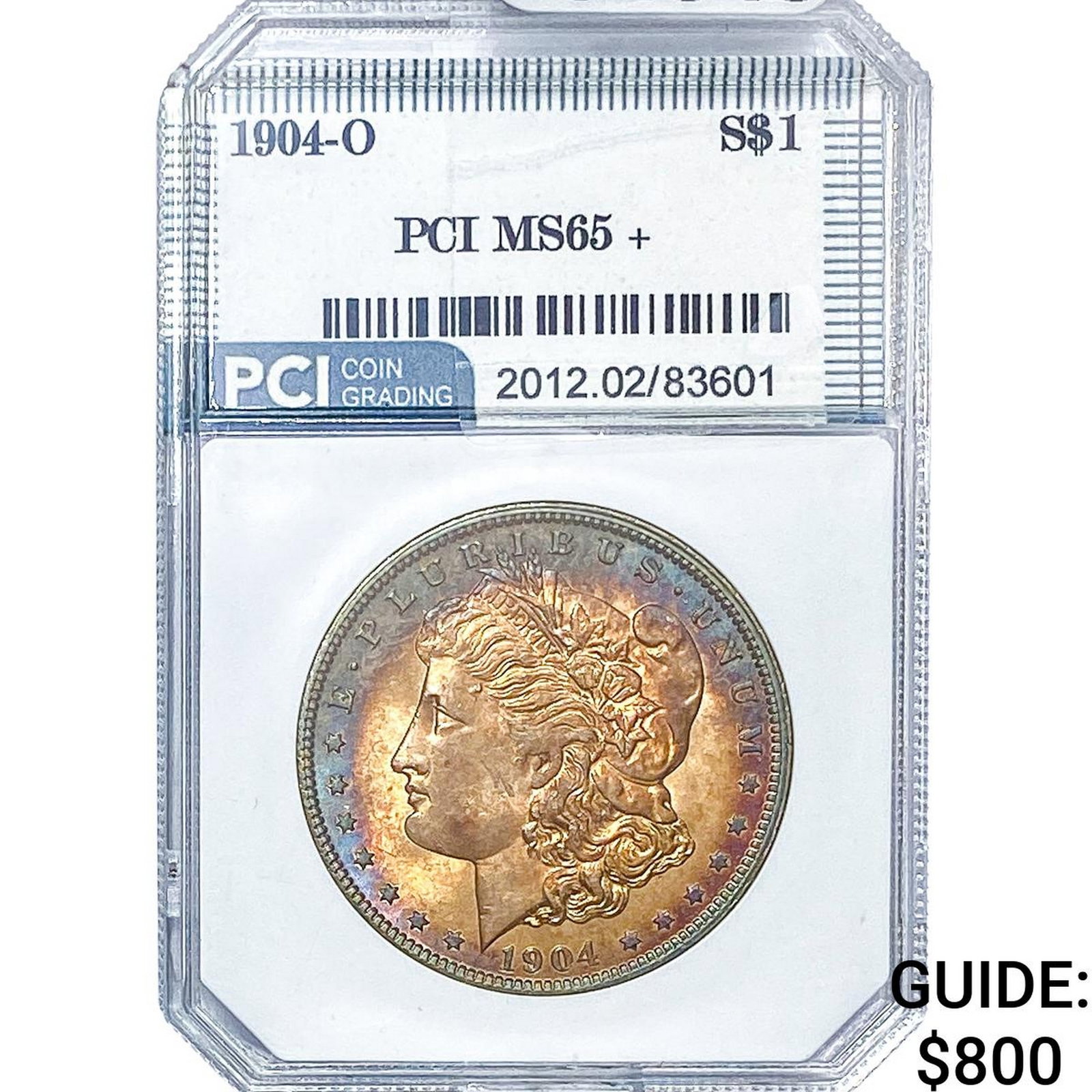 1904-O Morgan Silver Dollar PCI MS65+: 1904-O Morgan Silver Dollar PCI MS65+