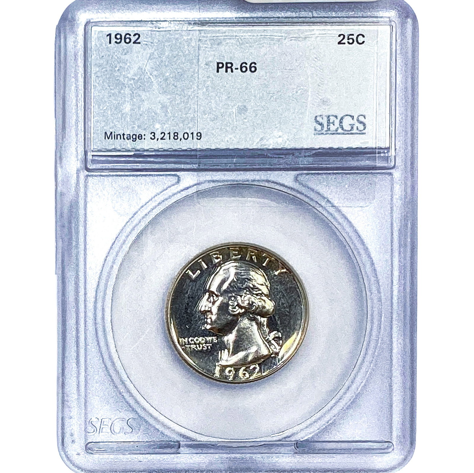 1962 Washington Silver Quarter SEGS PR66 (1 of 2)
