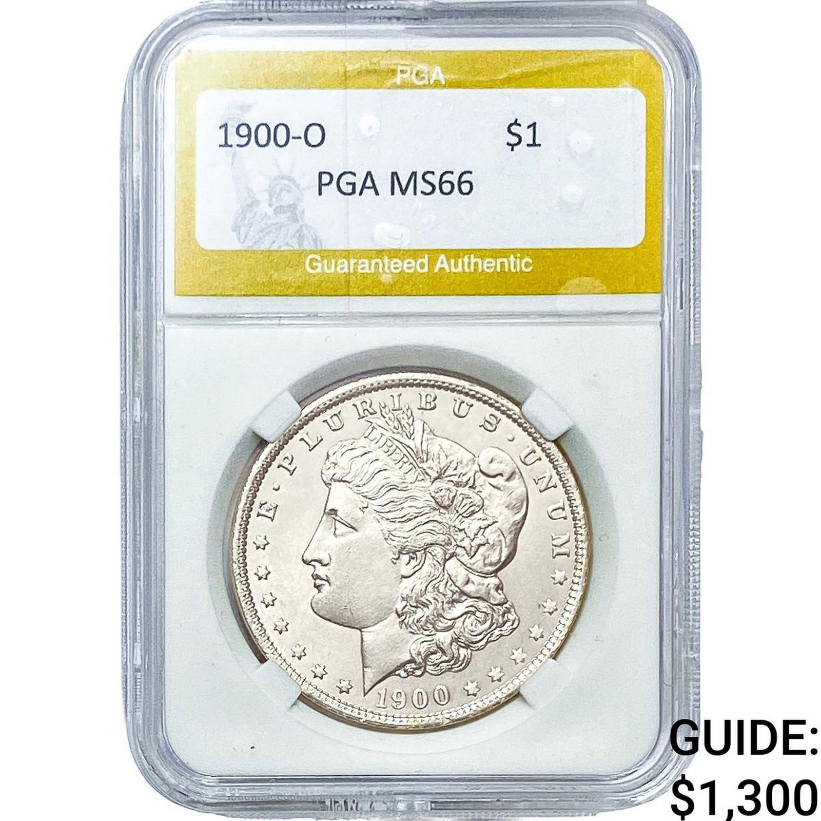 1900-O Morgan Silver Dollar PGA MS66: 1900-O Morgan Silver Dollar PGA MS66
