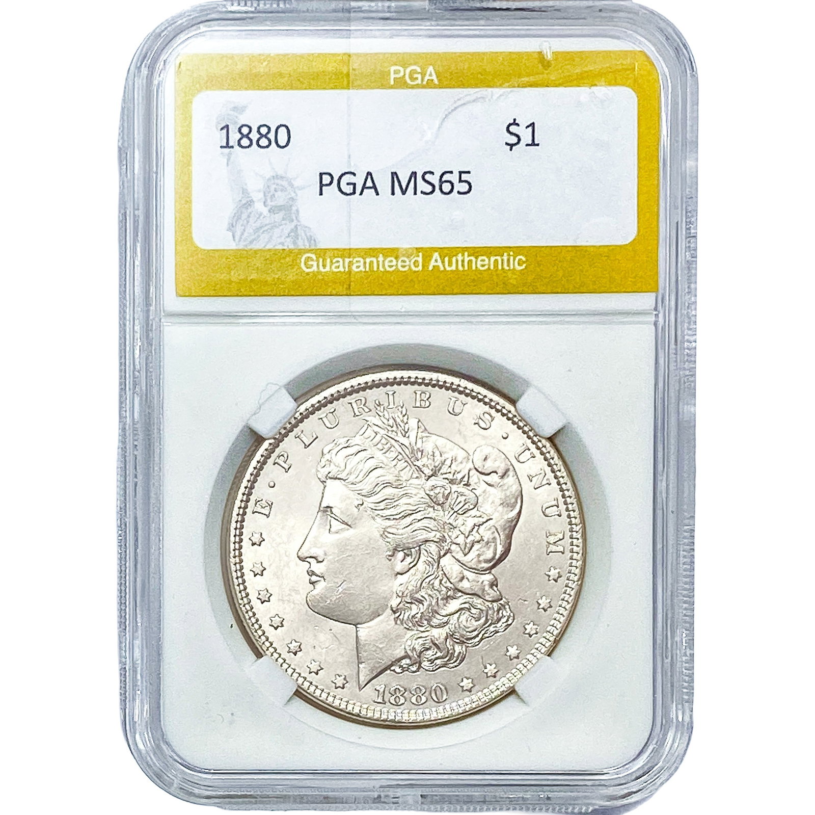1880 Morgan Silver Dollar PGA MS65: 1880 Morgan Silver Dollar PGA MS65
