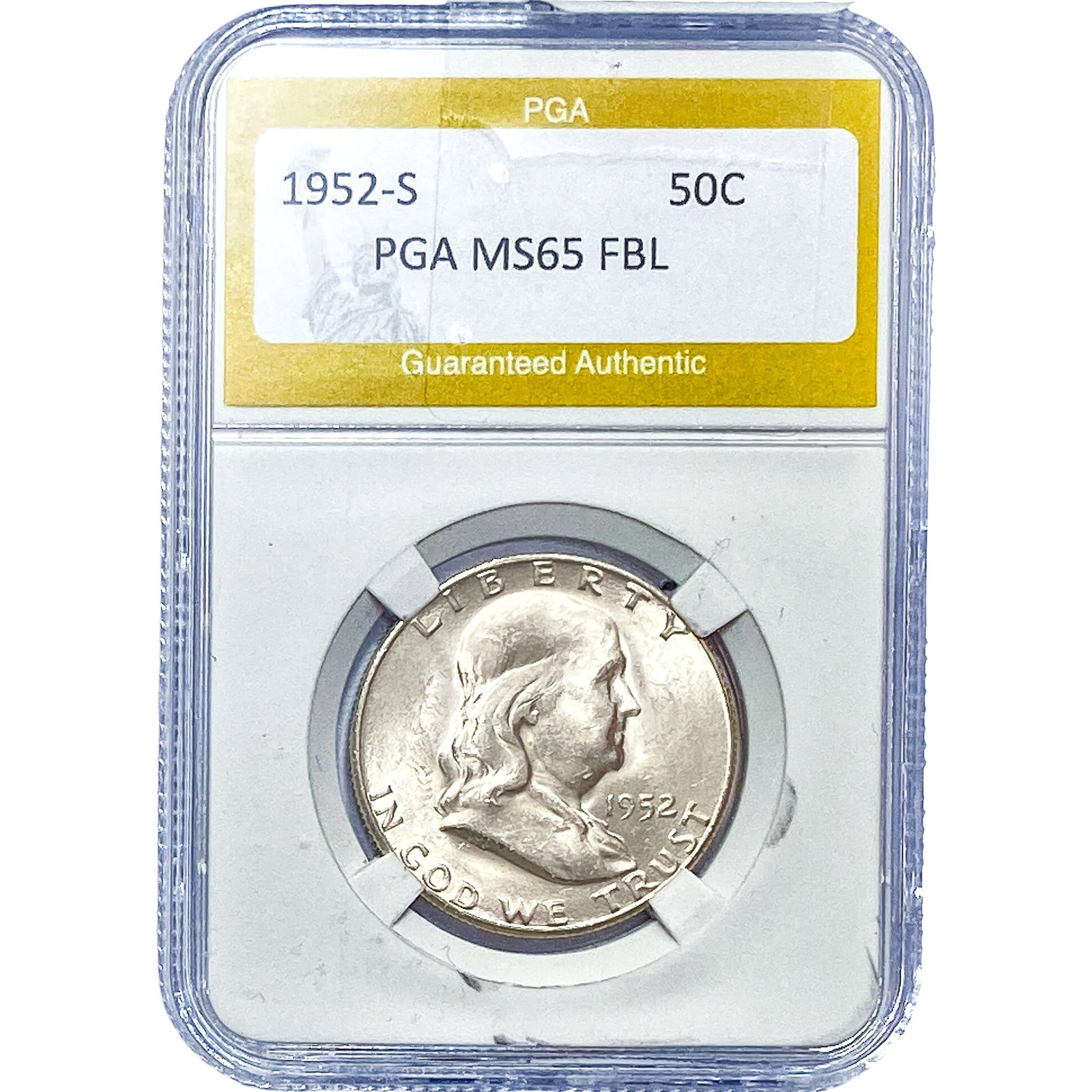 1952-S Franklin Half Dollar PGA MS65FBL (1 of 2)