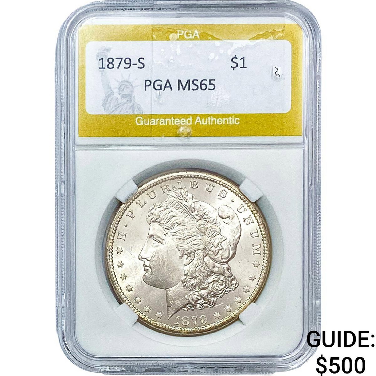 1879-S Morgan Silver Dollar PGA MS65: 1879-S Morgan Silver Dollar PGA MS65