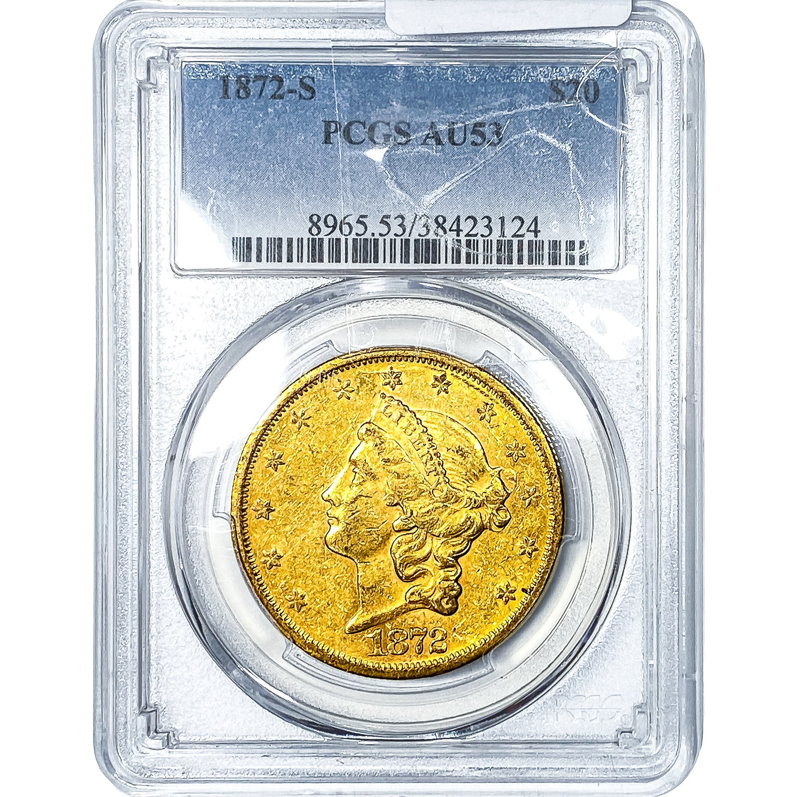 1872-S $20 Gold Double Eagle PCGS AU53 (1 of 4)