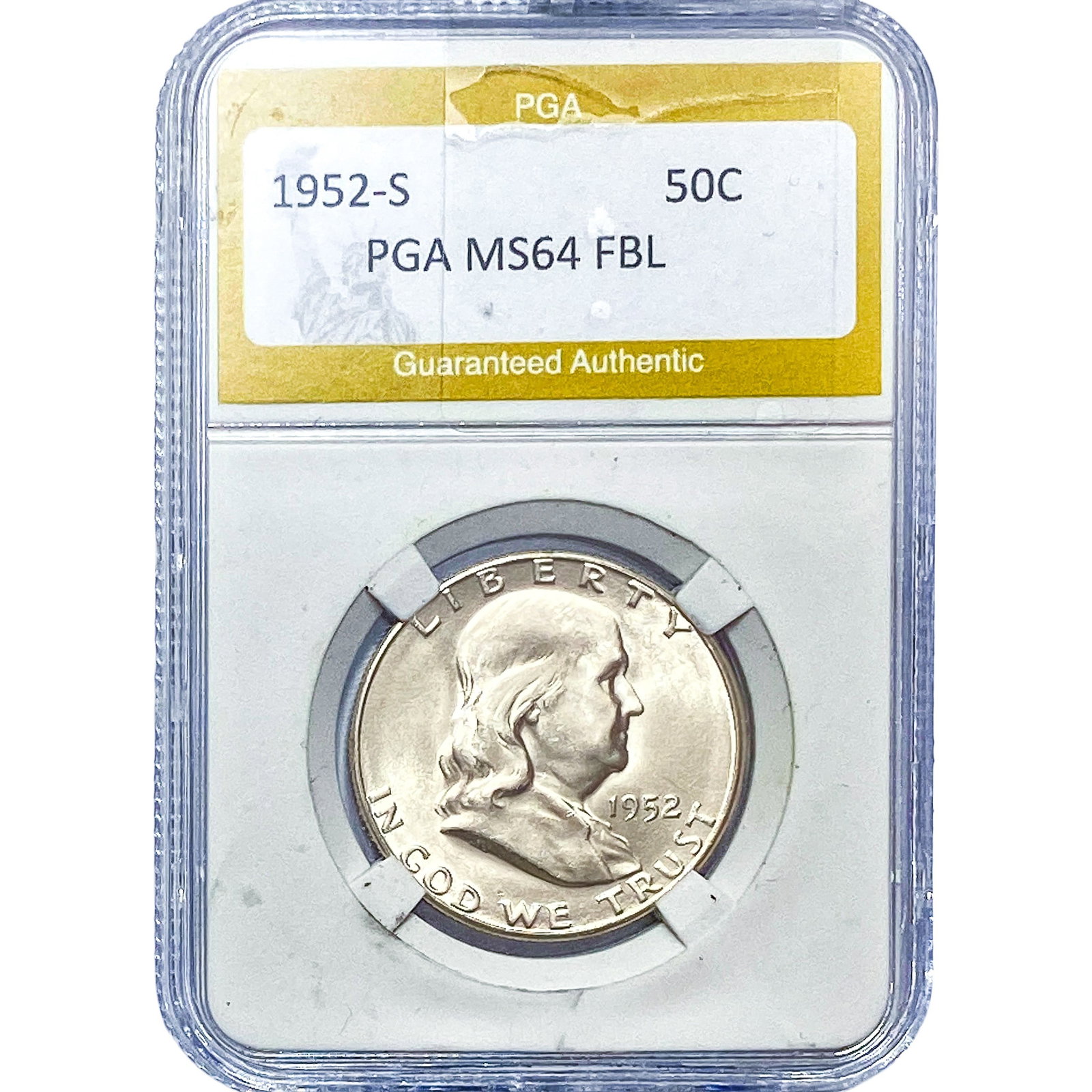 1952-S Franklin Half Dollar PGA MS64FBL (1 of 2)