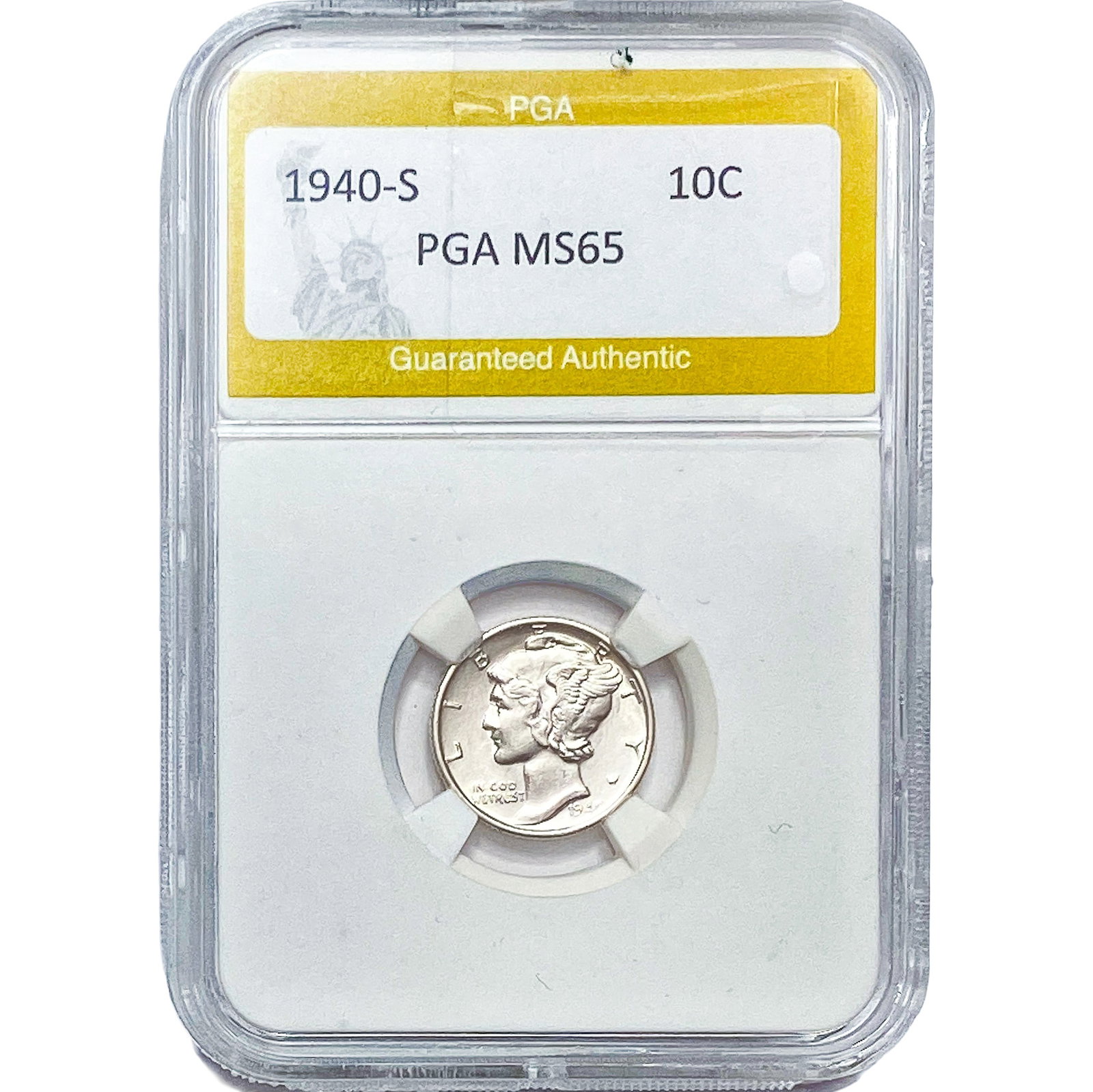 1940-S Mercury Silver Dime PGA MS65 (1 of 2)