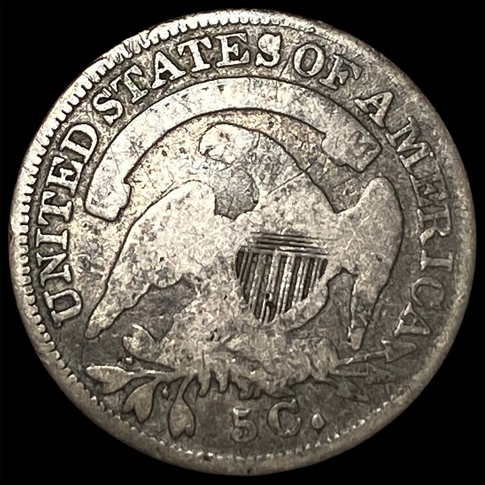 1835 Capped Bust Half Dime LIGHTLY CIRCULATED - 2