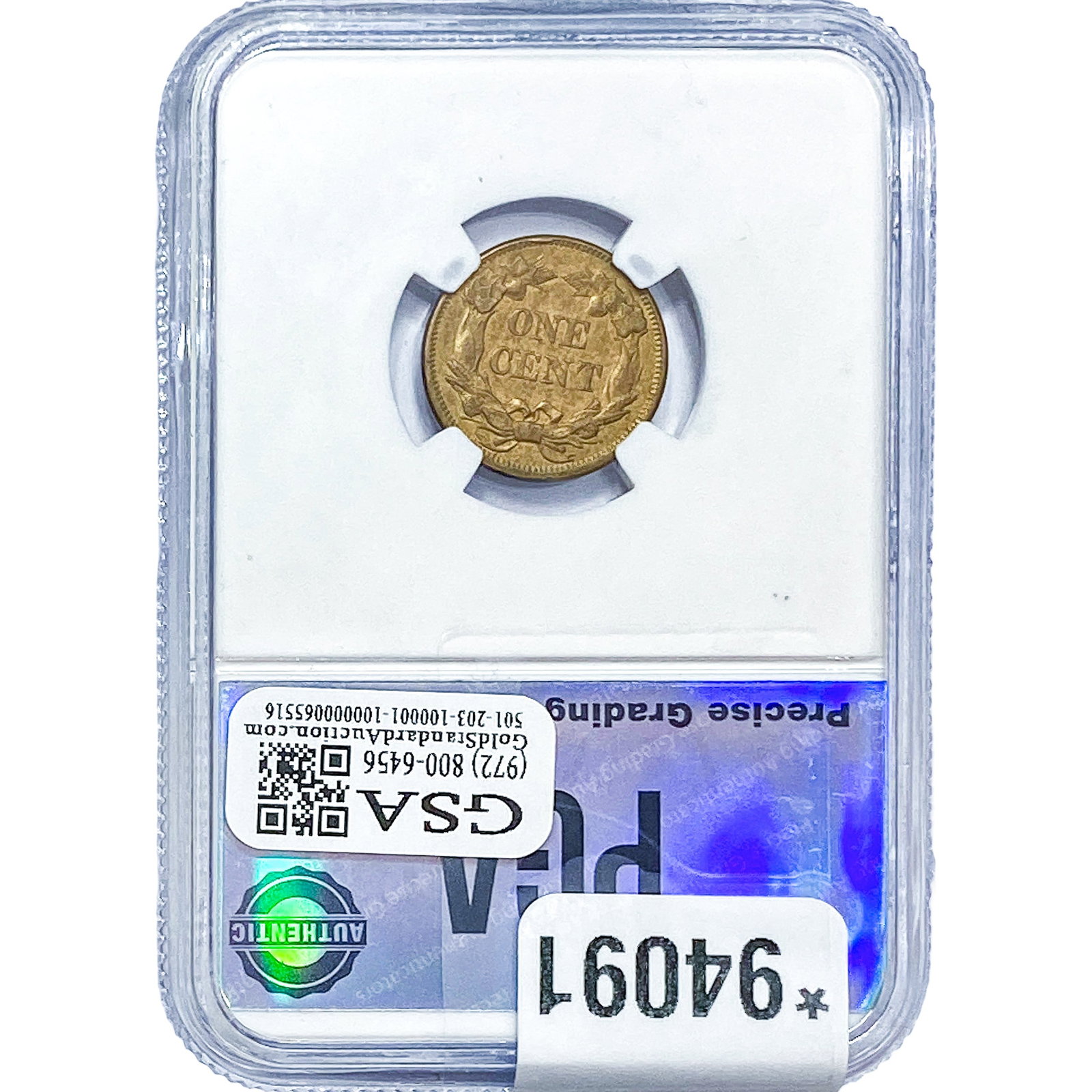 1858 Flying Eagle Cent PGA MS61 Flying Eagle - 2