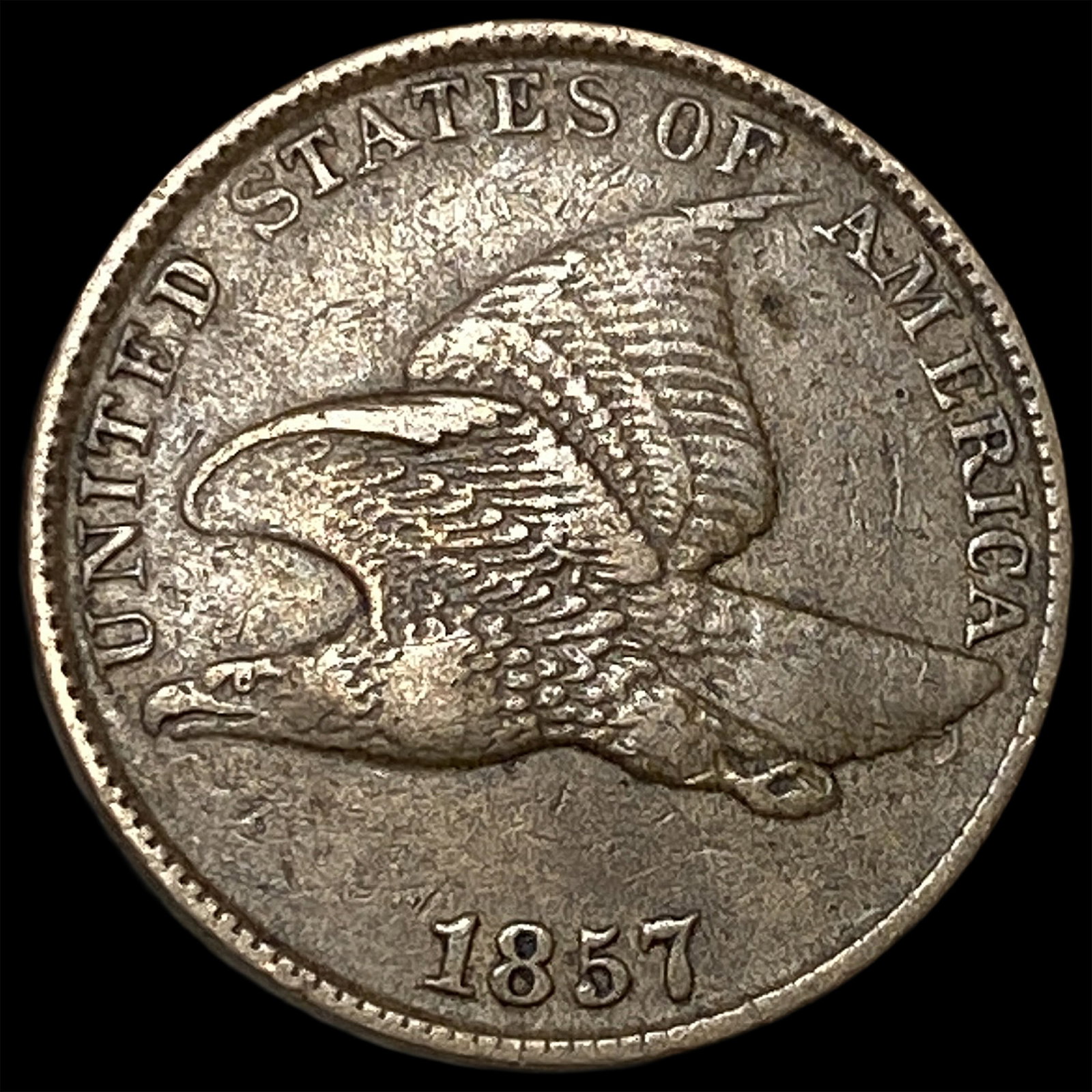 1857 Flying Eagle Cent ABOUT UNCIRCULATED: 1857 Flying Eagle Cent ABOUT UNCIRCULATED