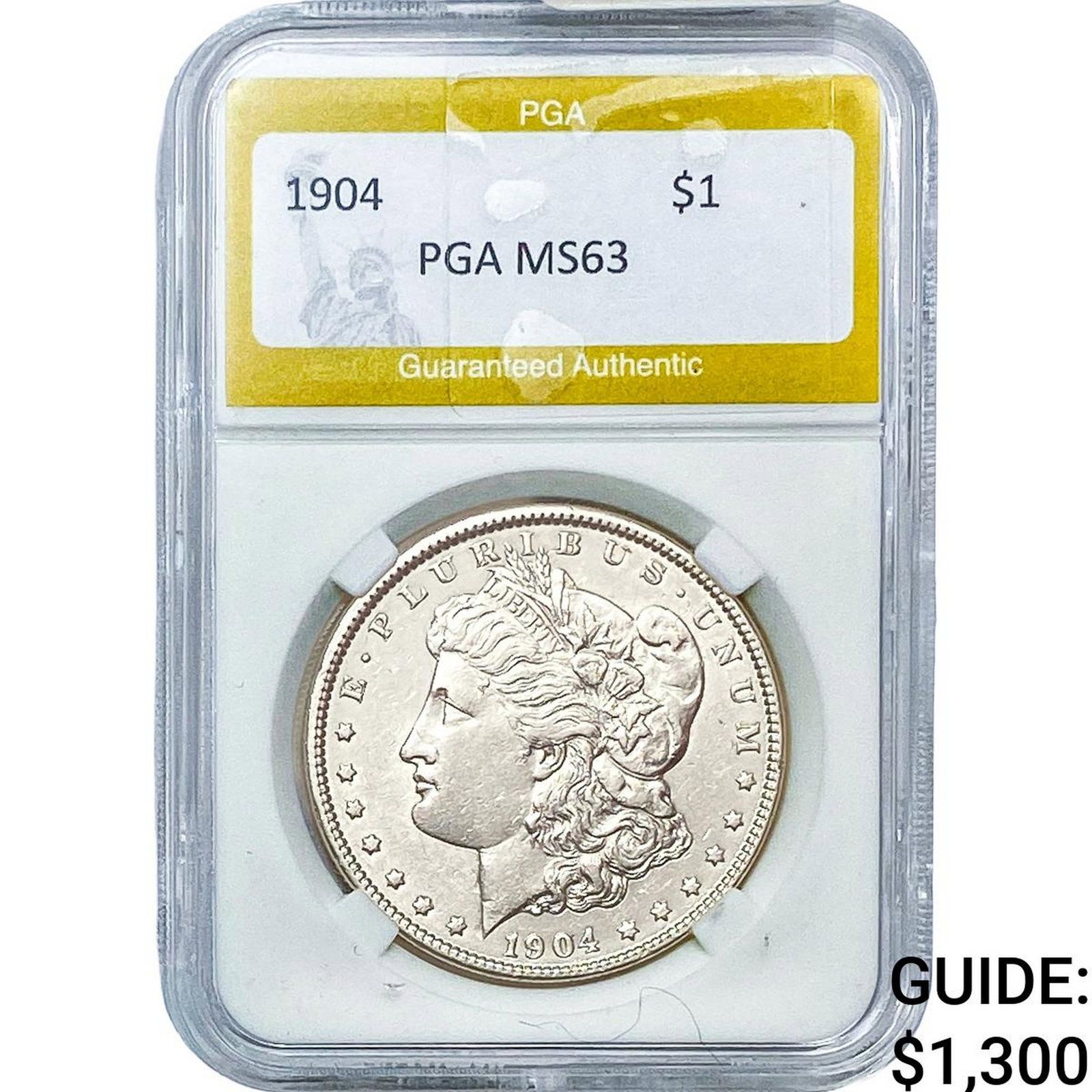 1904 Morgan Silver Dollar PGA MS63: 1904 Morgan Silver Dollar PGA MS63
