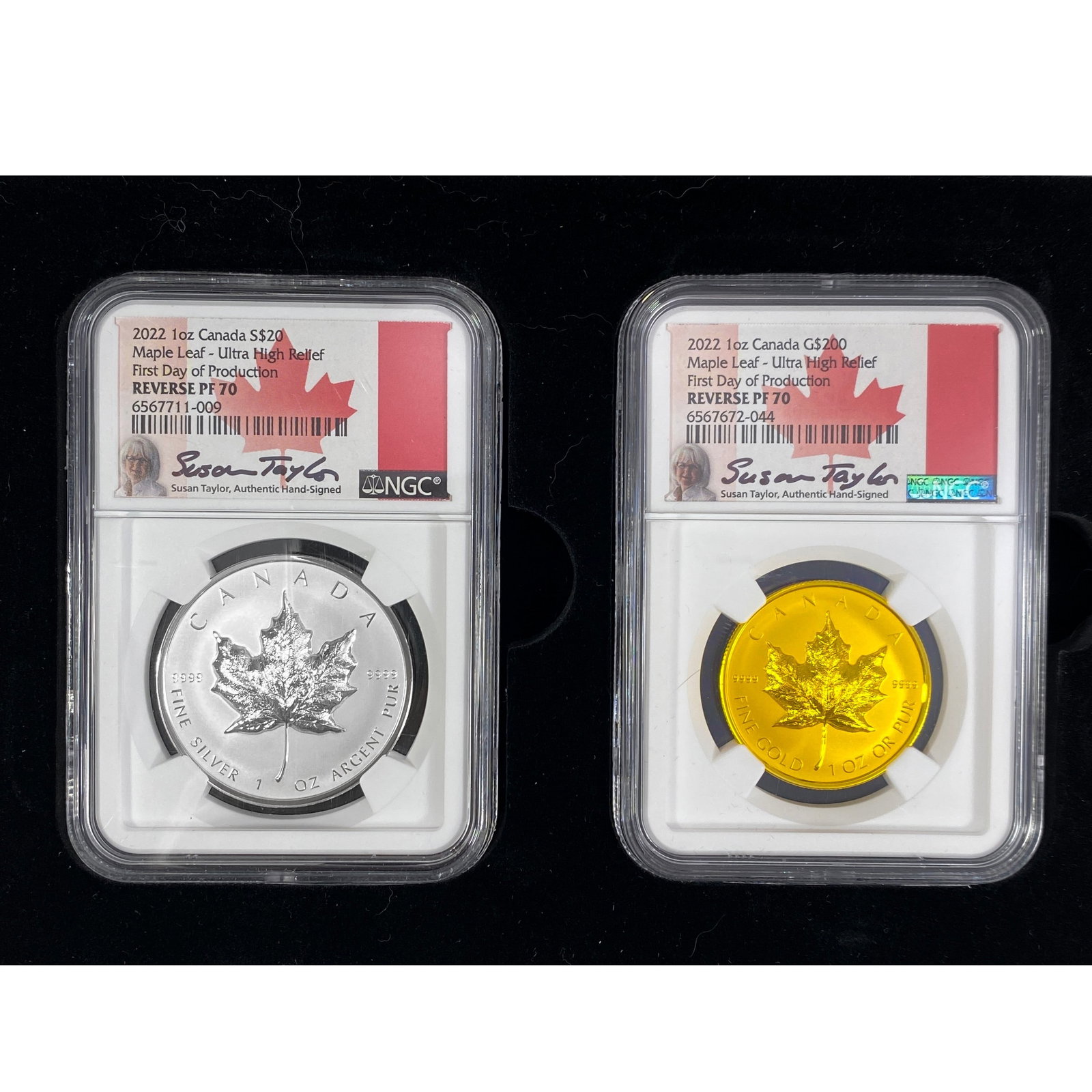 2022 RCM Proof Maple Leaf Set 1oz Gold&1oz Silver: 2022 RCM Proof Maple Leaf Set 1oz Gold&1oz Silver