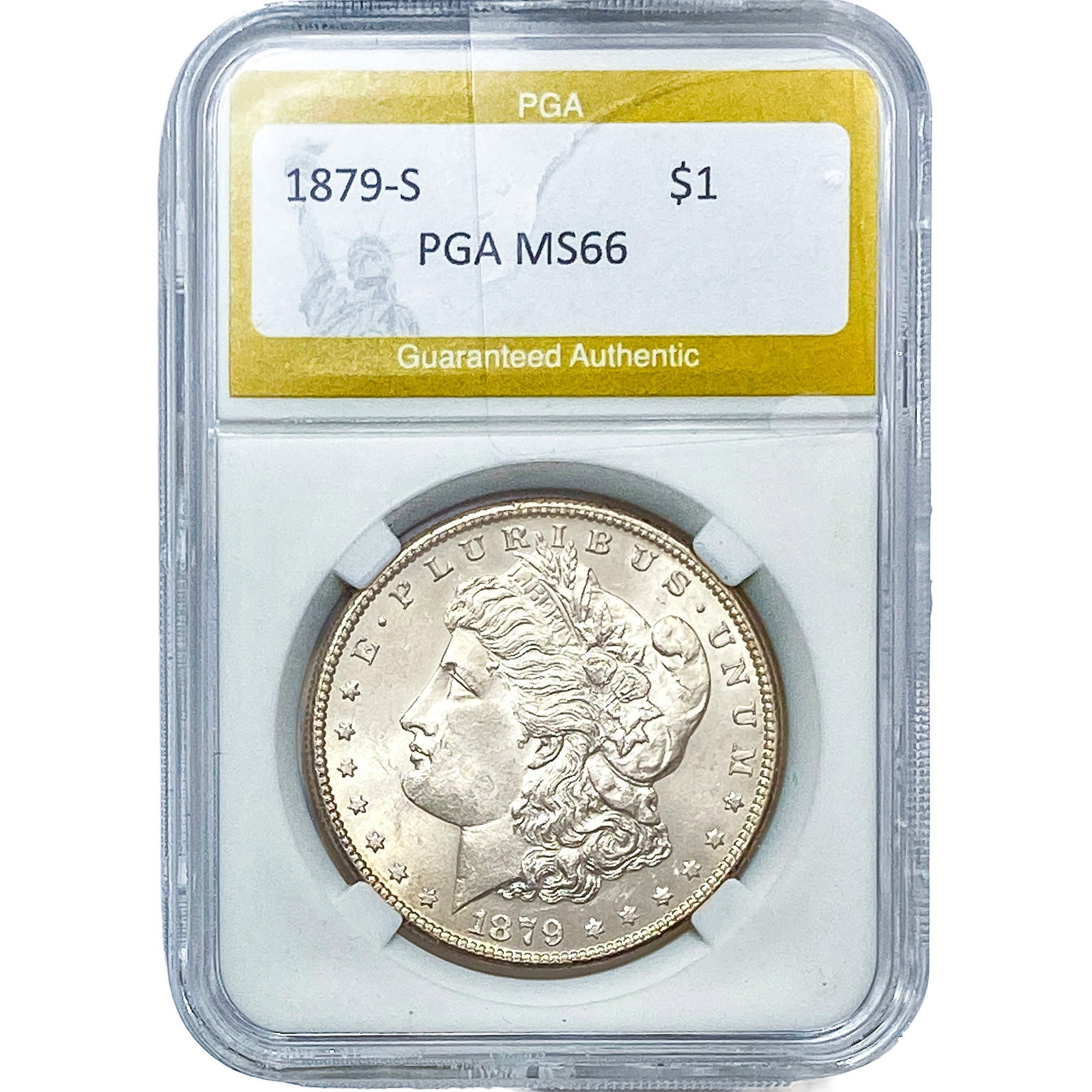 1879-S Morgan Silver Dollar PGA MS66: 1879-S Morgan Silver Dollar PGA MS66