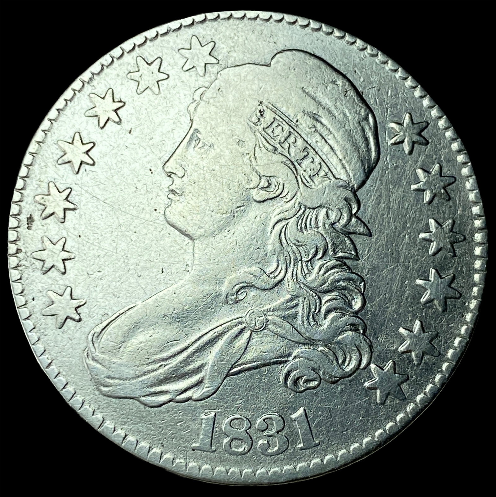 1831 Capped Bust Half Dollar NEARLY UNCIRCULATED: 1831 Capped Bust Half Dollar NEARLY UNCIRCULATED
