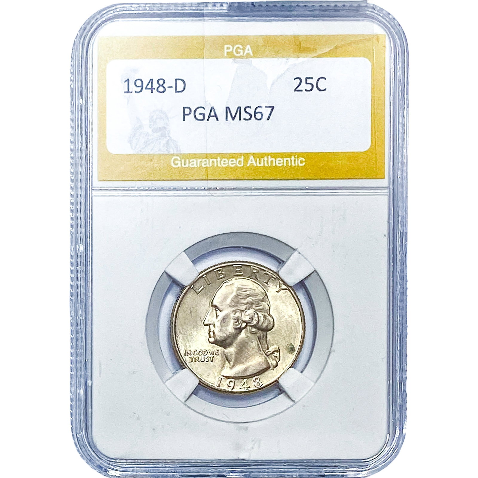 1948-D Washington Silver Quarter PGA MS67: 1948-D Washington Silver Quarter PGA MS67