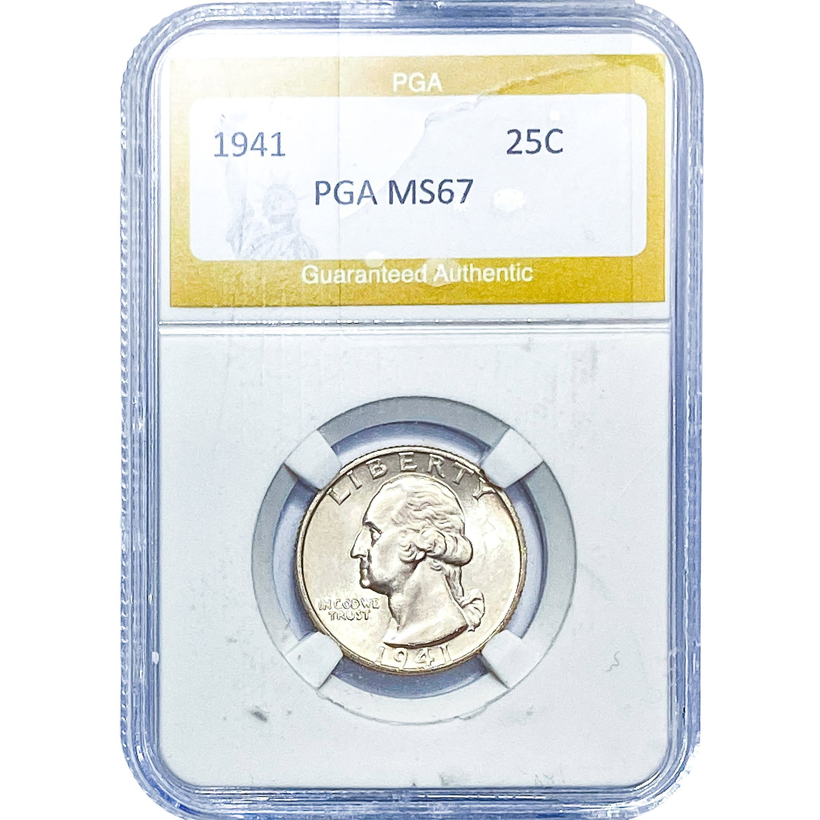 1941 Washington Silver Quarter PGA MS67: 1941 Washington Silver Quarter PGA MS67