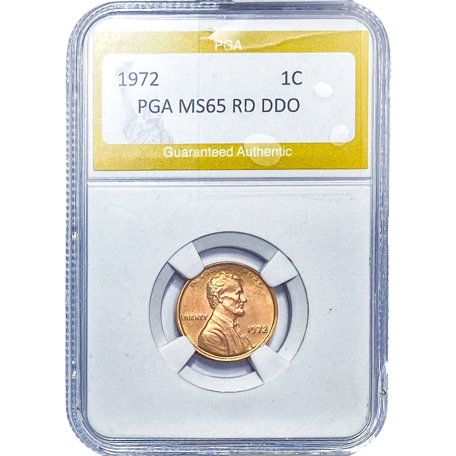 1972 Wheat Cent PGA MS65RD DDO: 1972 Wheat Cent PGA MS65RD DDO
