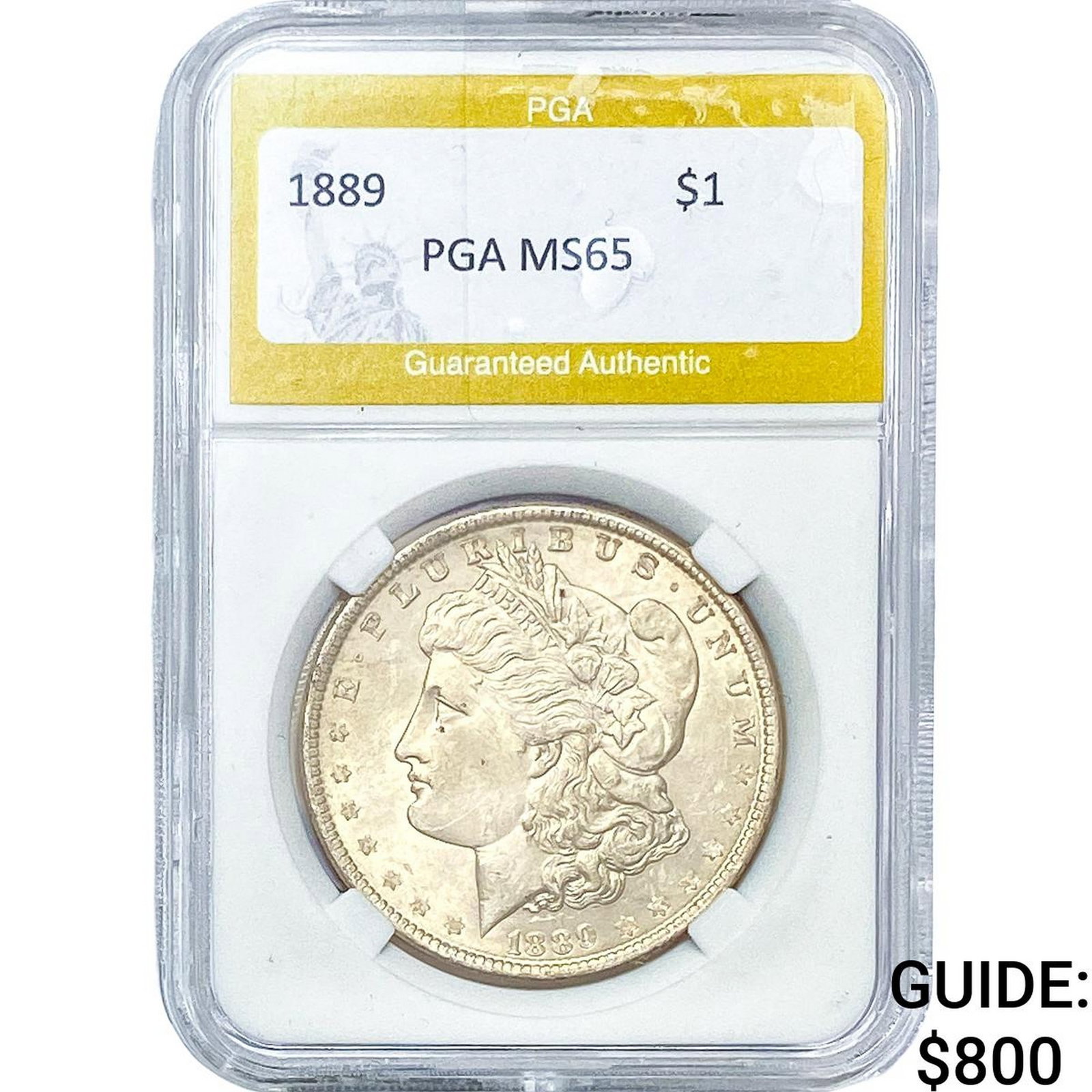 1889 Morgan Silver Dollar PGA MS65: 1889 Morgan Silver Dollar PGA MS65