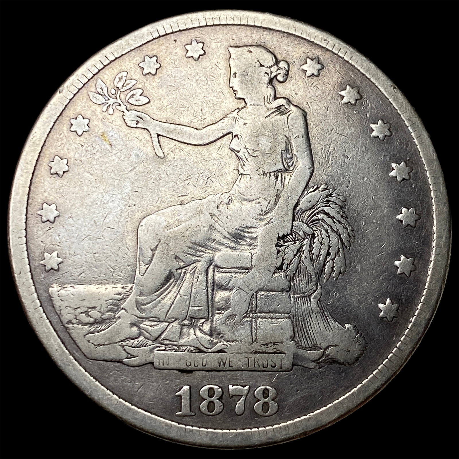 1878-S Silver Trade Dollar NICELY CIRCULATED: 1878-S Silver Trade Dollar NICELY CIRCULATED