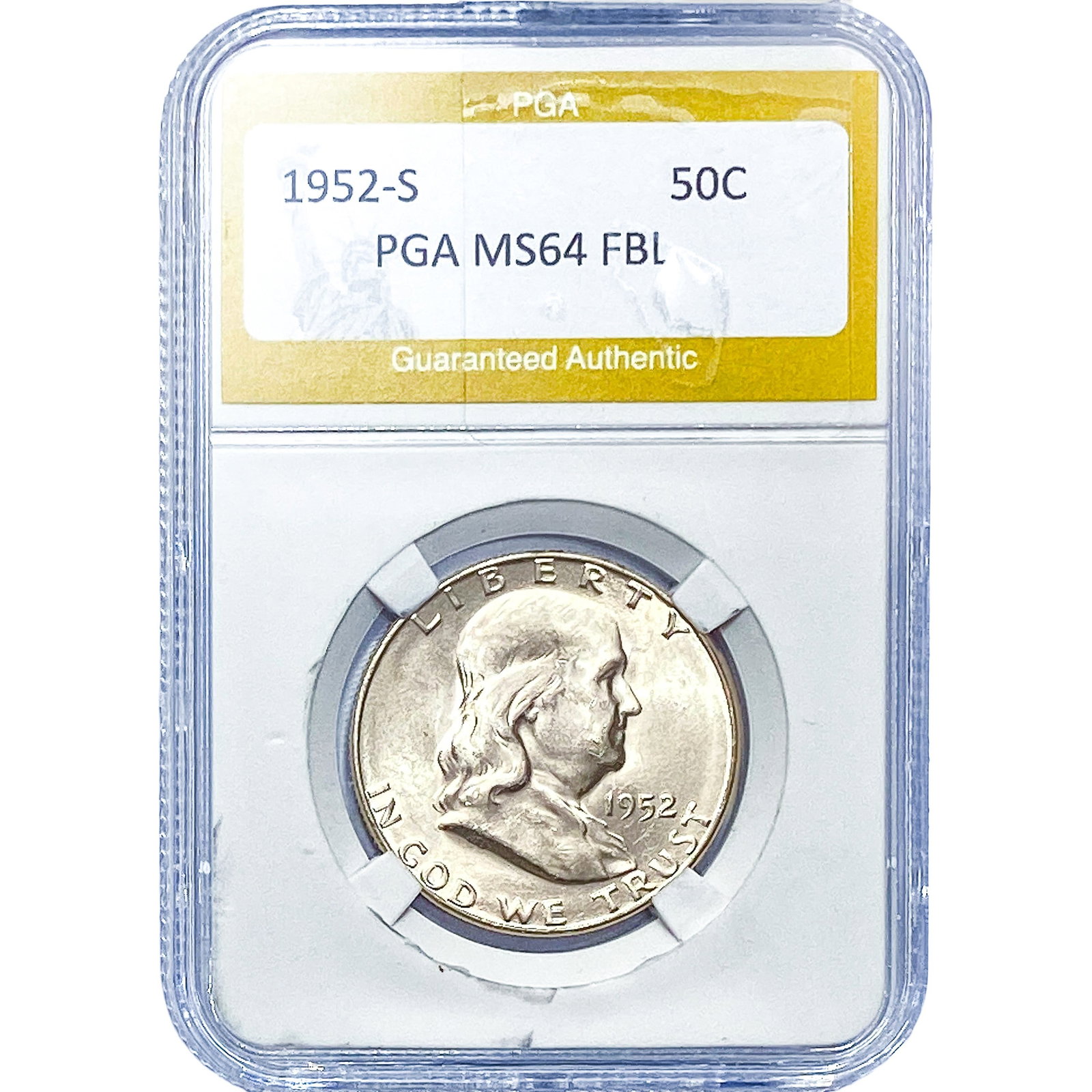 1952-S Franklin Half Dollar PGA MS64FBL (1 of 2)