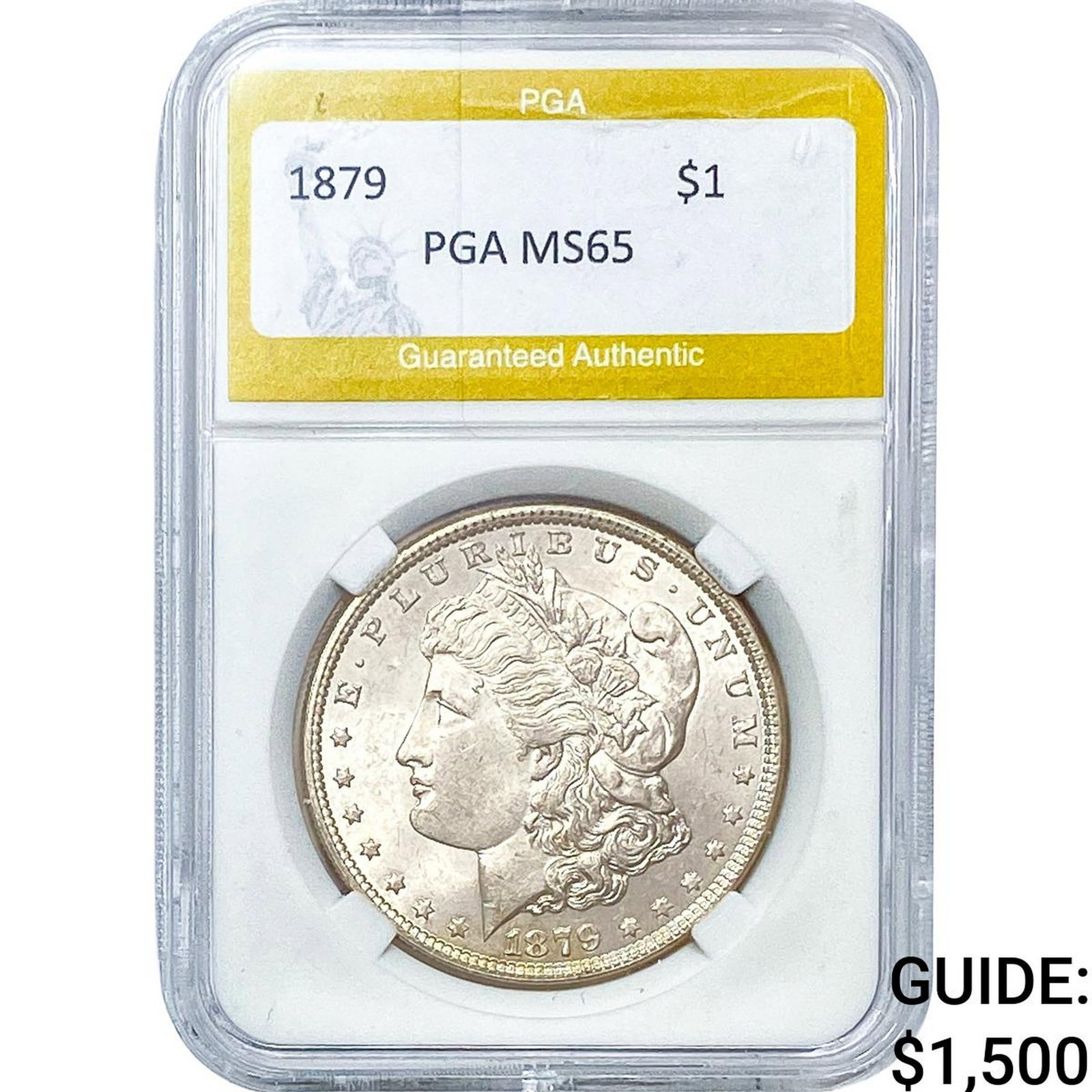 1879 Morgan Silver Dollar PGA MS65: 1879 Morgan Silver Dollar PGA MS65