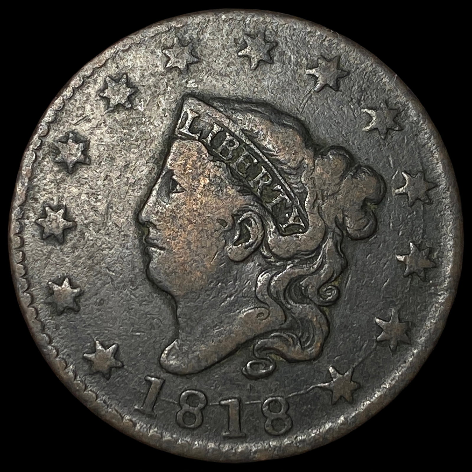 1818 Coronet Head Large Cent LIGHTLY CIRCULATED (1 of 2)