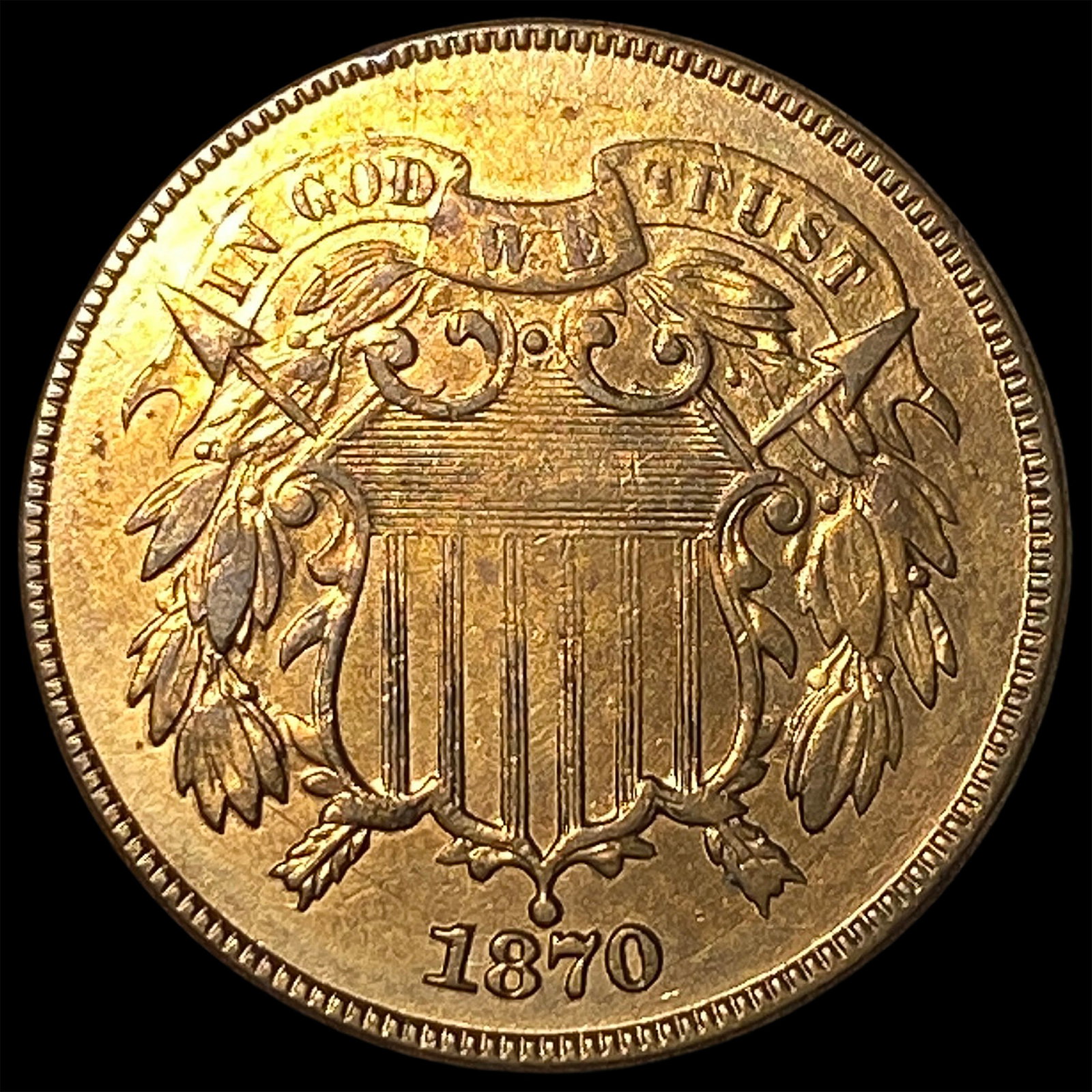 1870 Two-Cent Piece UNCIRCULATED (1 of 2)
